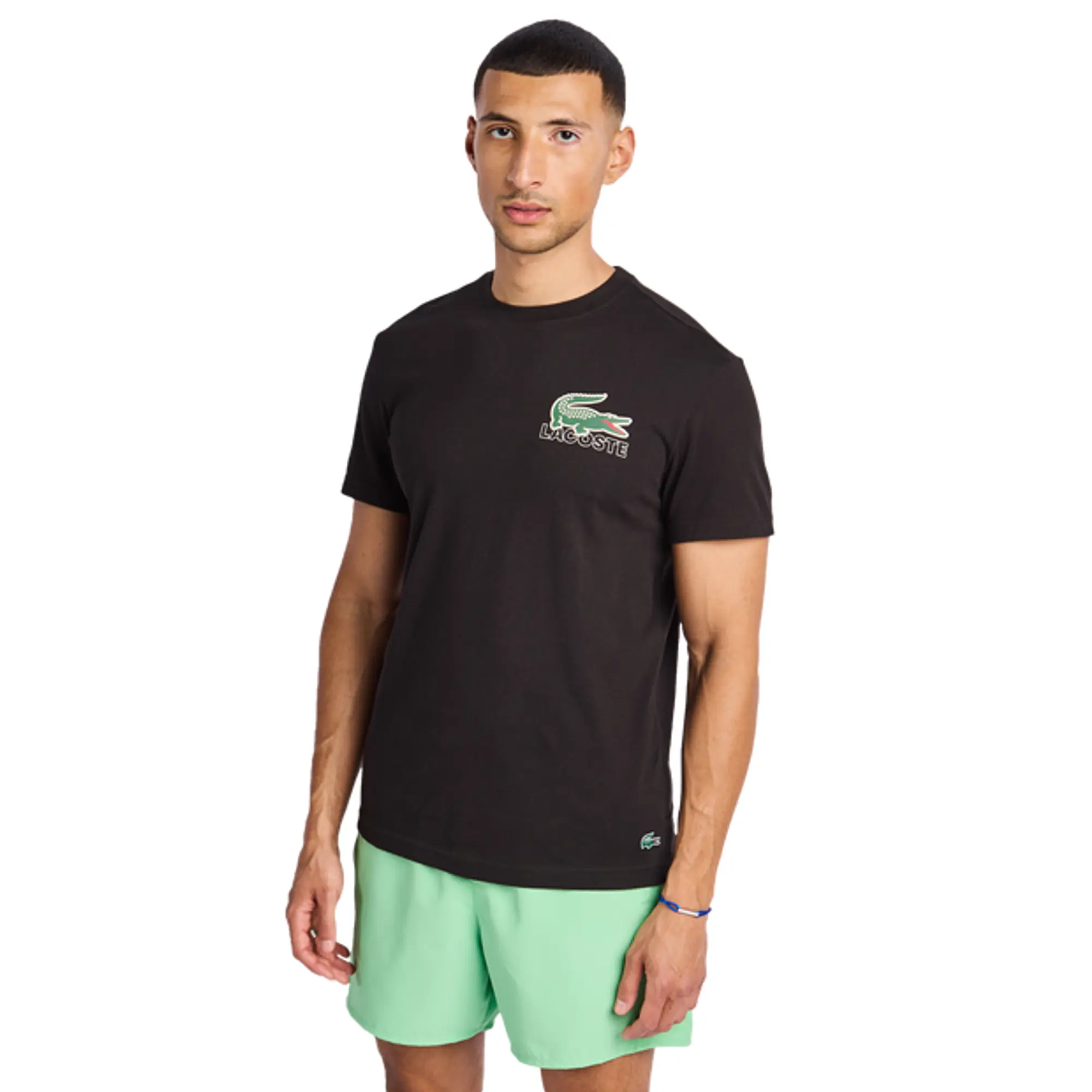 Lacoste Big Croc Graphic Men T-Shirts - Black