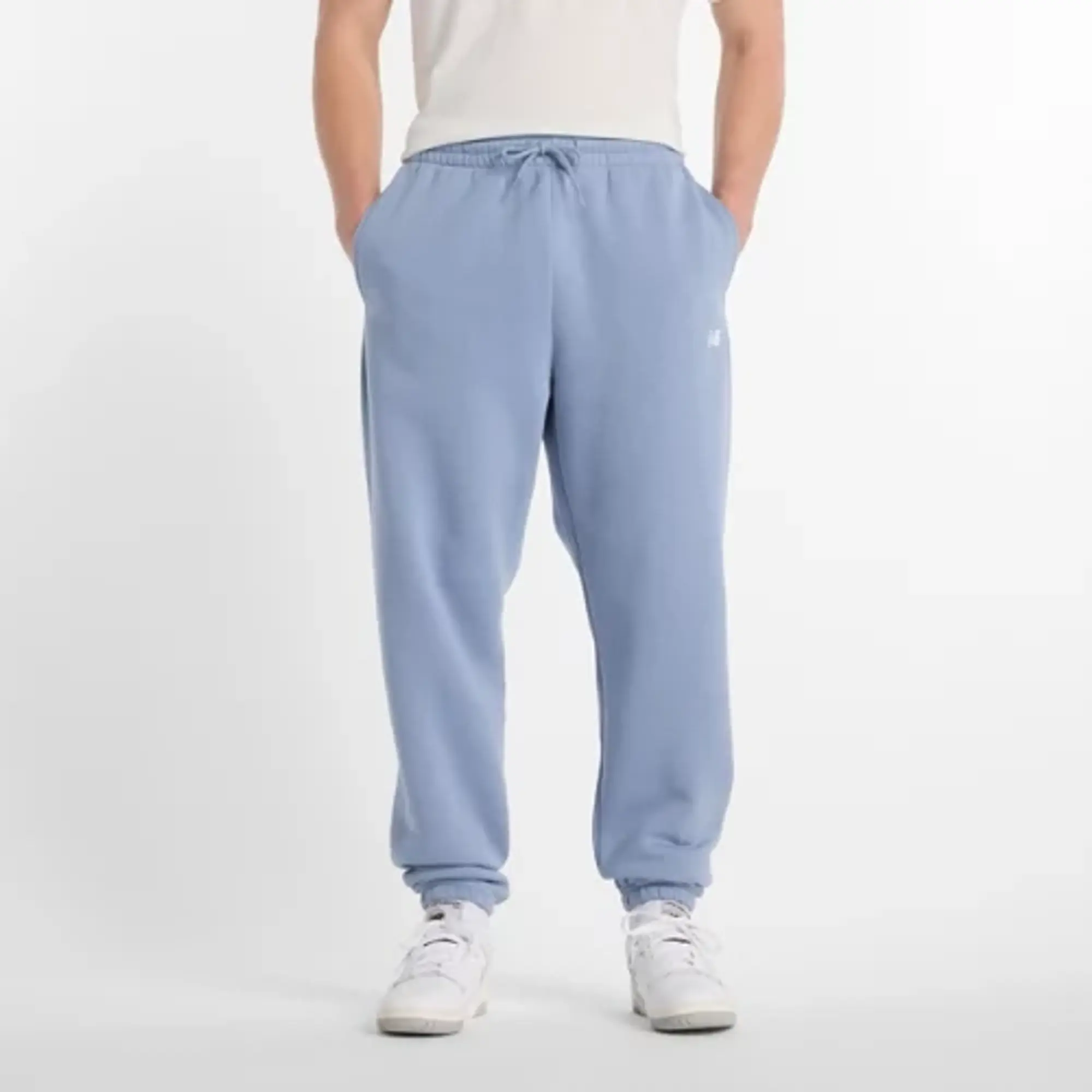 New Balance Men's Sport Essentials Fleece Jogger in Blue Cotton