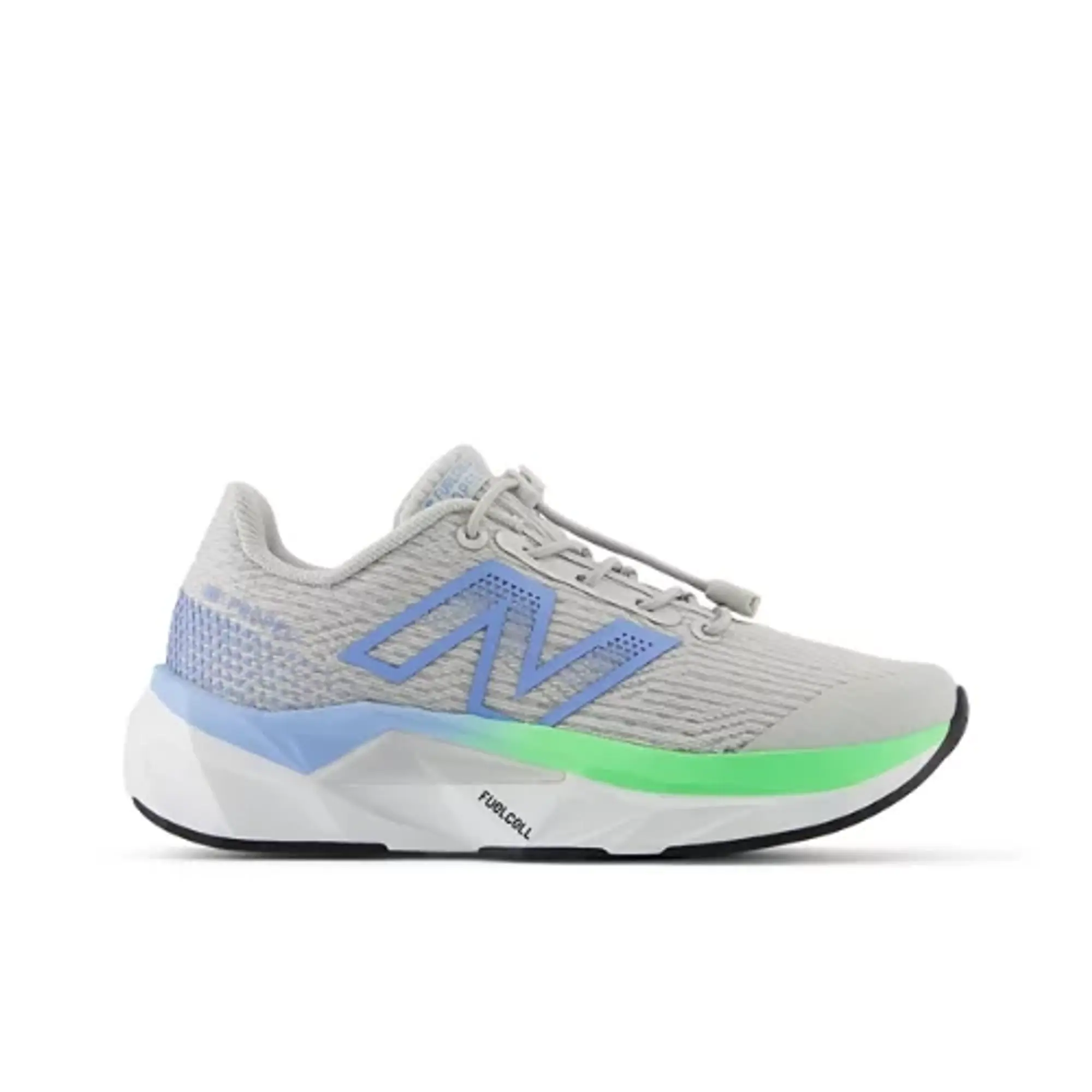 New Balance Kids' Bungee FuelCell Propel v5 in Grey/Blue/Green Synthetic