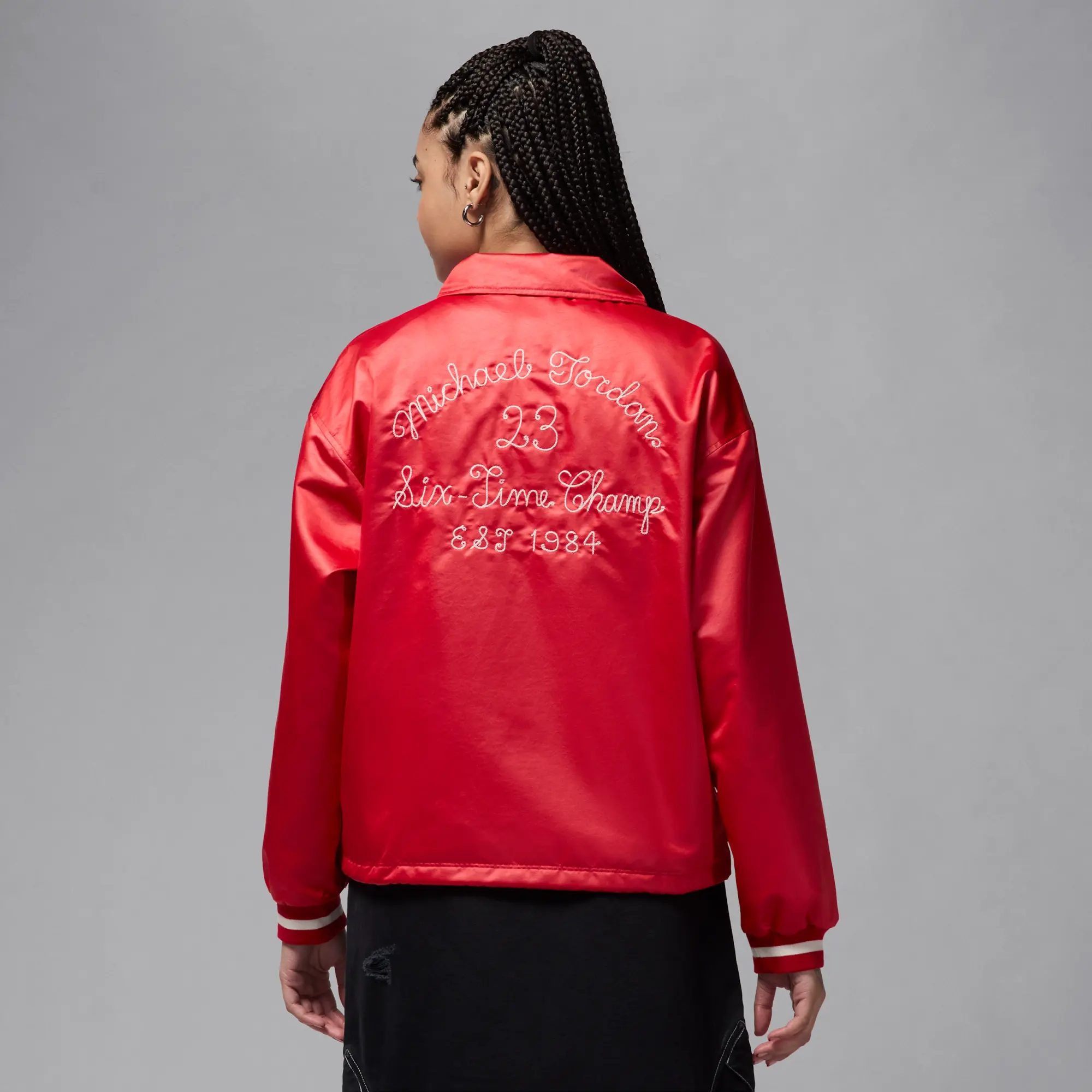 Nike Jordan Women's Coaches Jacket - Red - Polyester