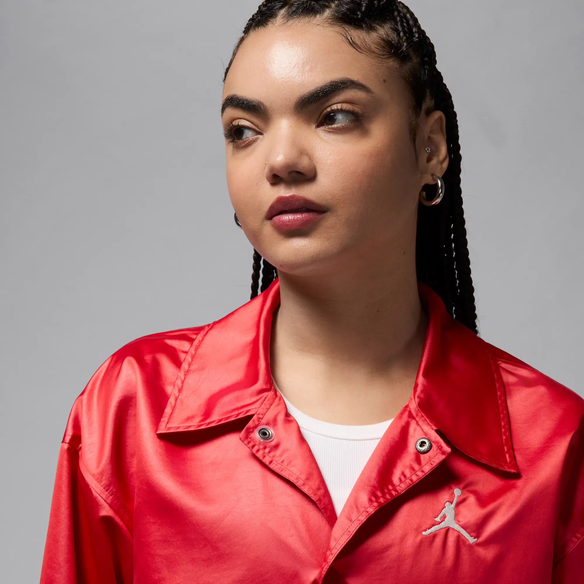 Nike Jordan Women's Coaches Jacket - Red - Polyester
