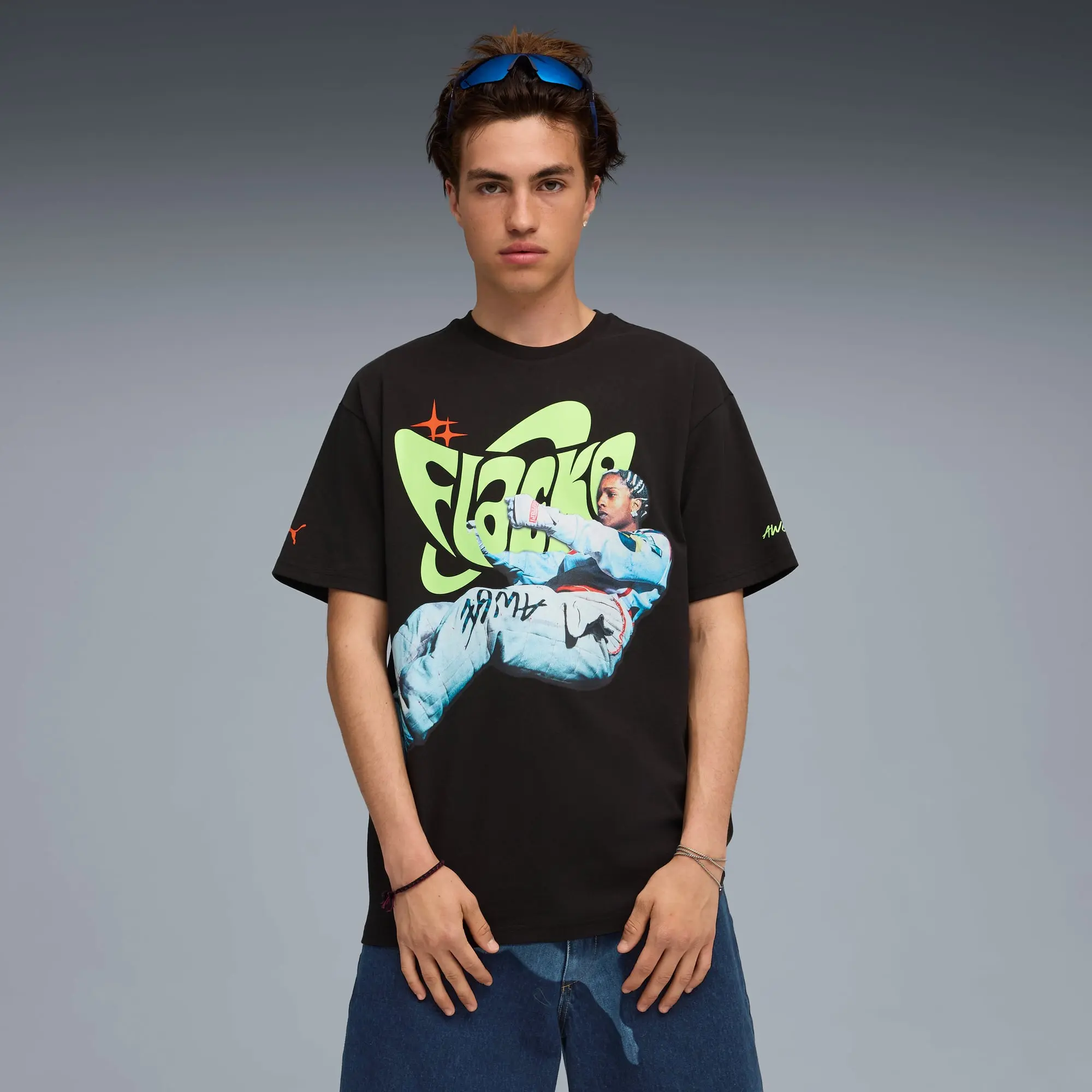 A$Ap Rocky x PUMA Flacko Drive T-Shirt Men, Black, size Large