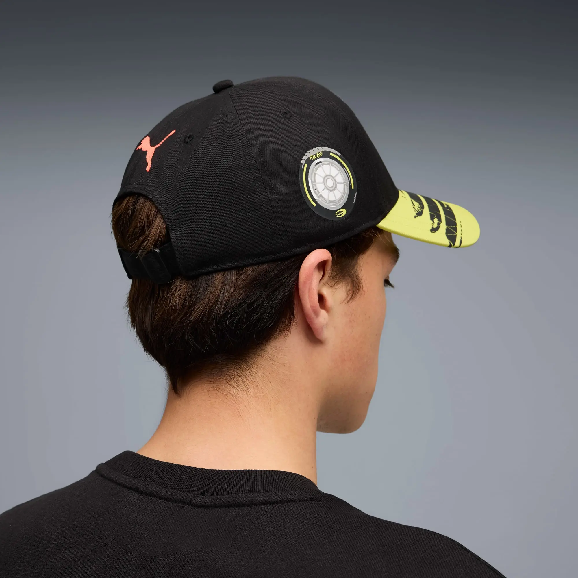 A$Ap Rocky x PUMA Awge Cap, Black/Lime Sheen, size Large
