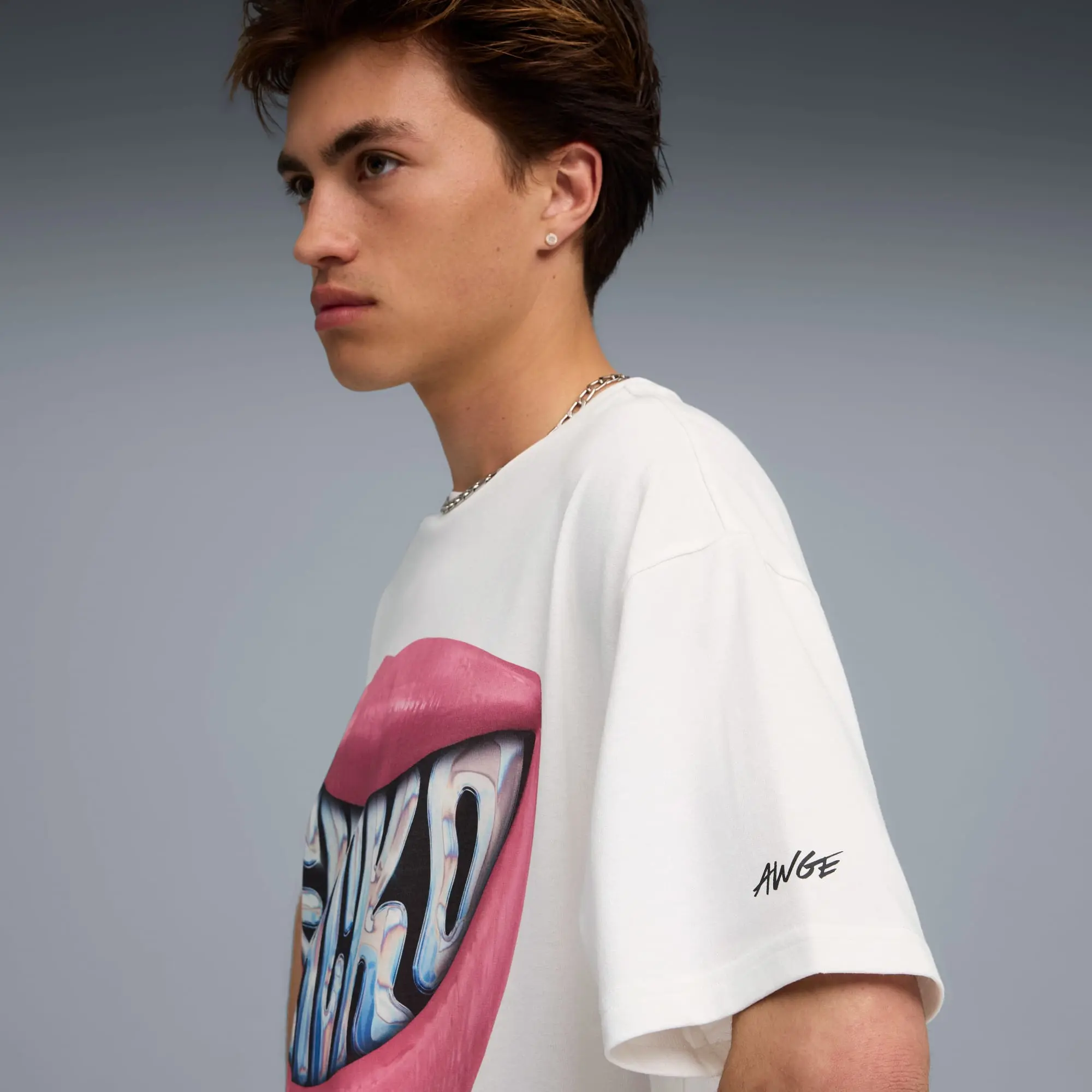 A$Ap Rocky x PUMA Flacko Smile T-Shirt Men, White, size Large