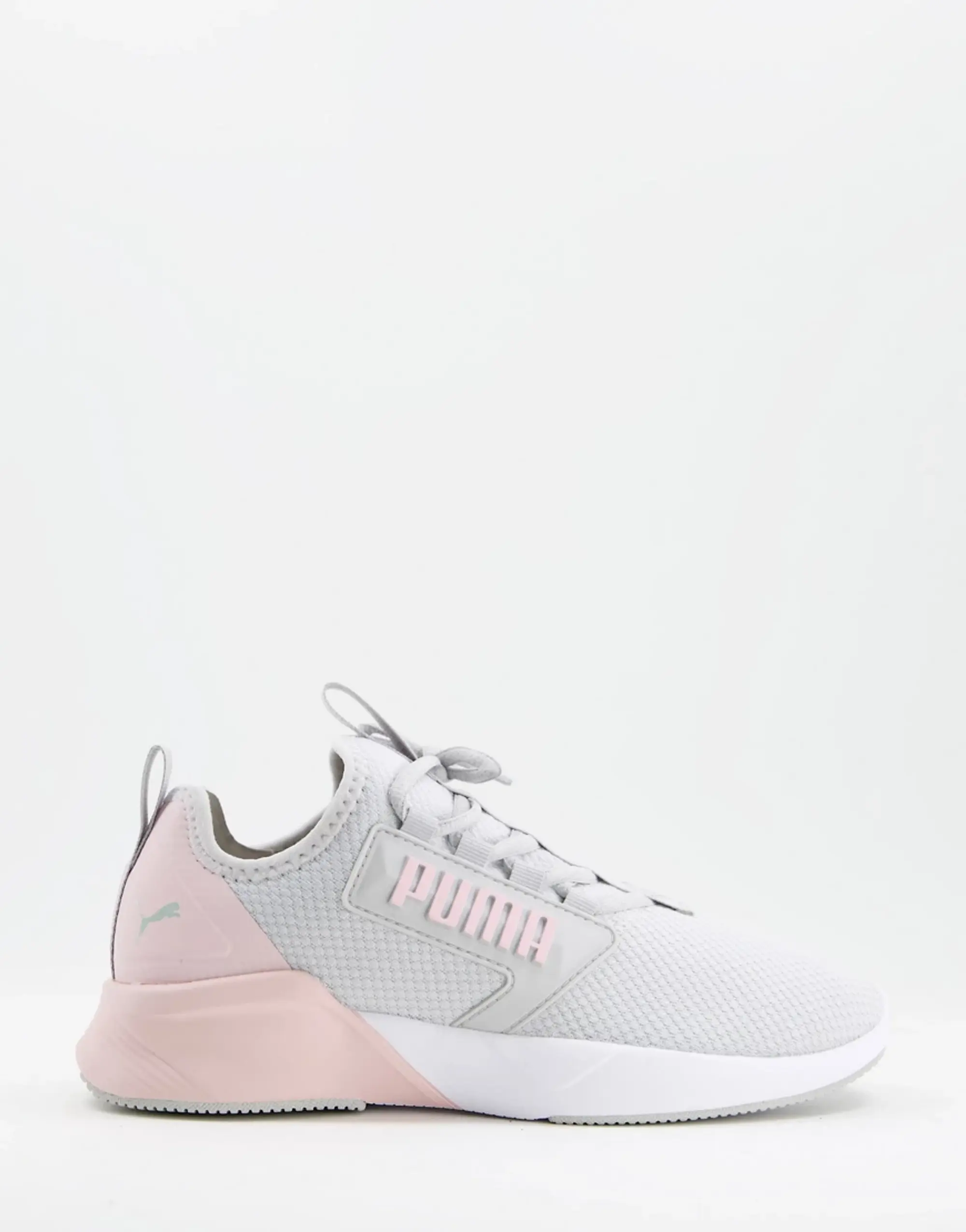 Puma Training Retaliate Mesh Trainers In Grey And Pink