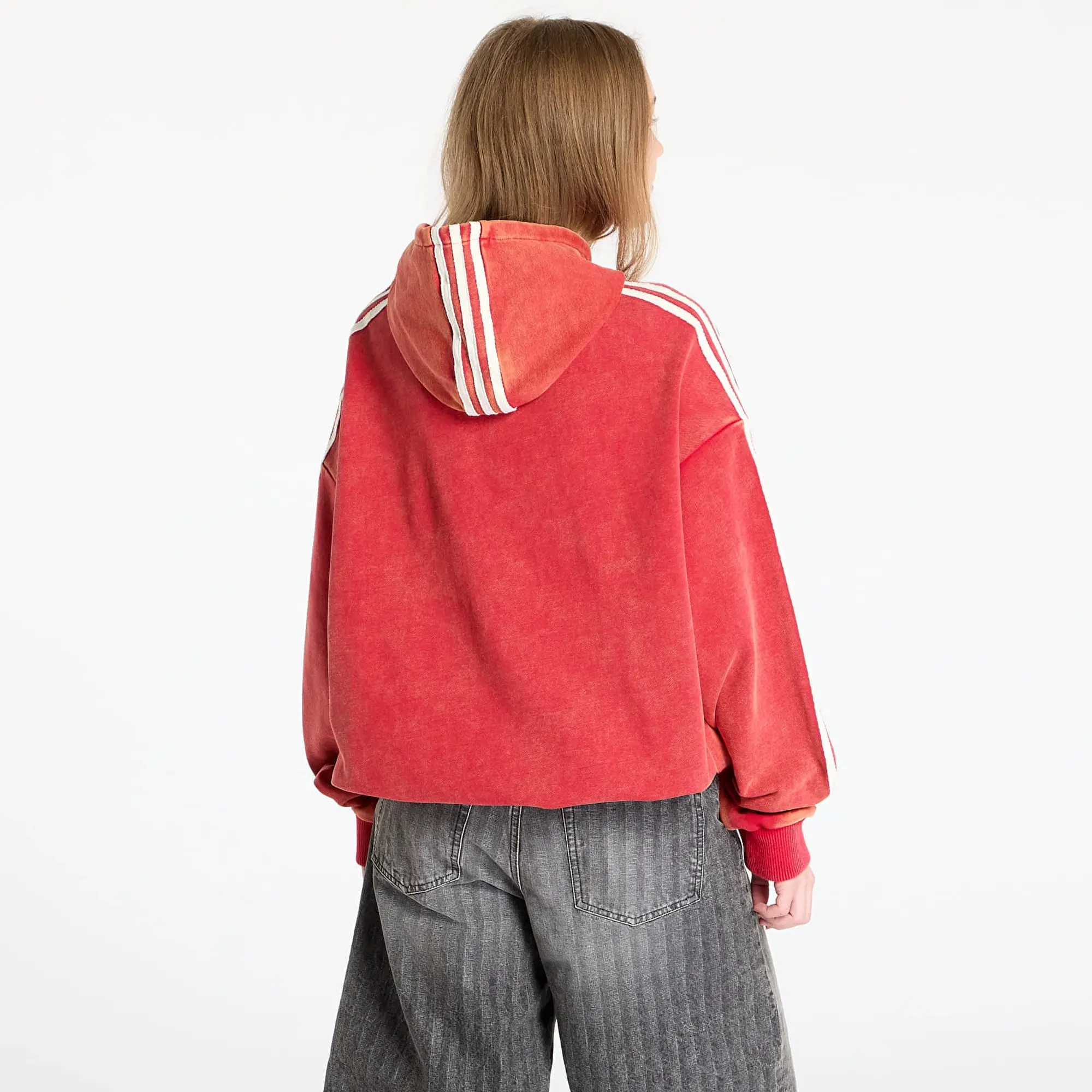Sweatshirt Adidas X Avavav Shoulderless Hoodie Red/ Power Red Xs