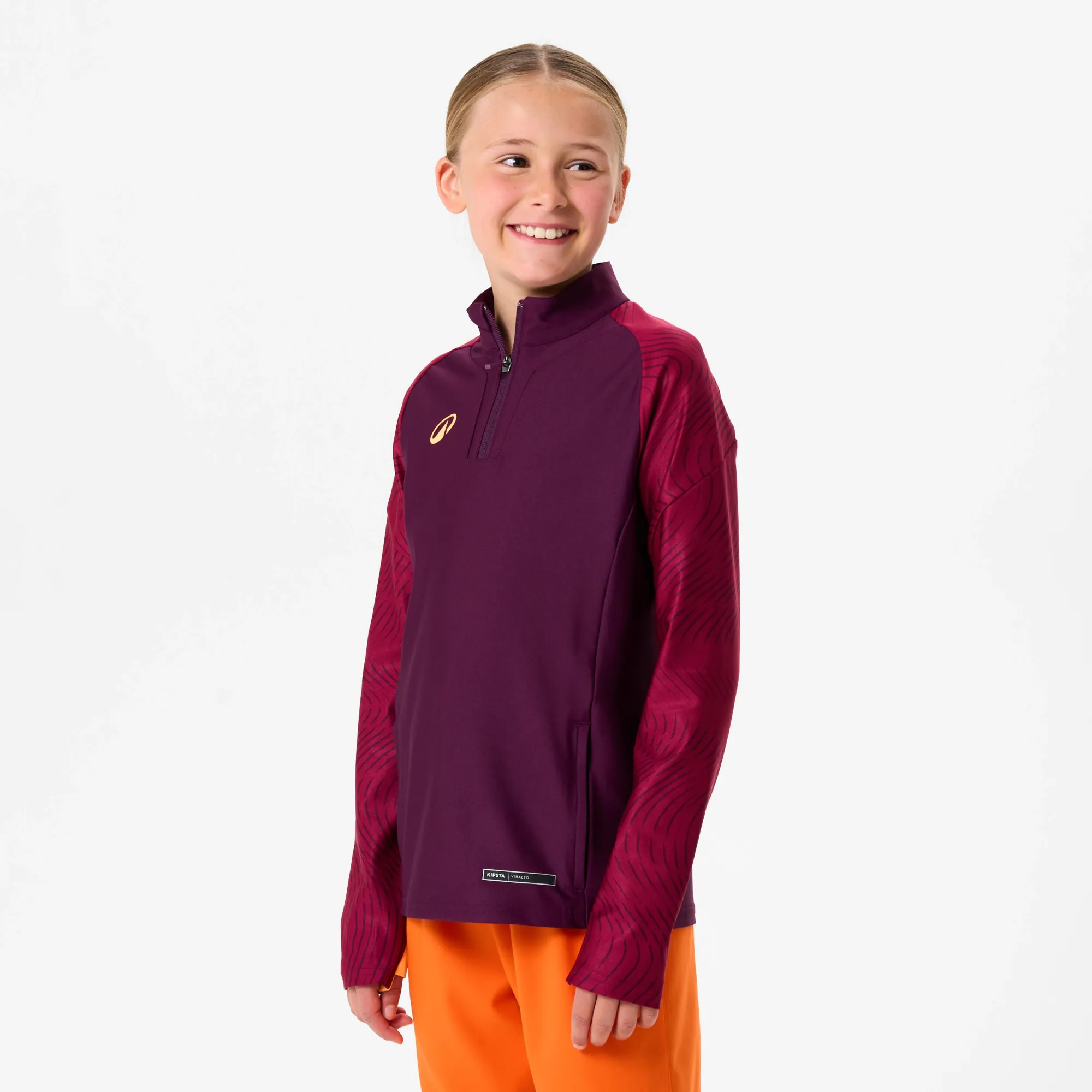 Kids' 1/2 Zip Sweatshirt Club Wavy - Black/Red