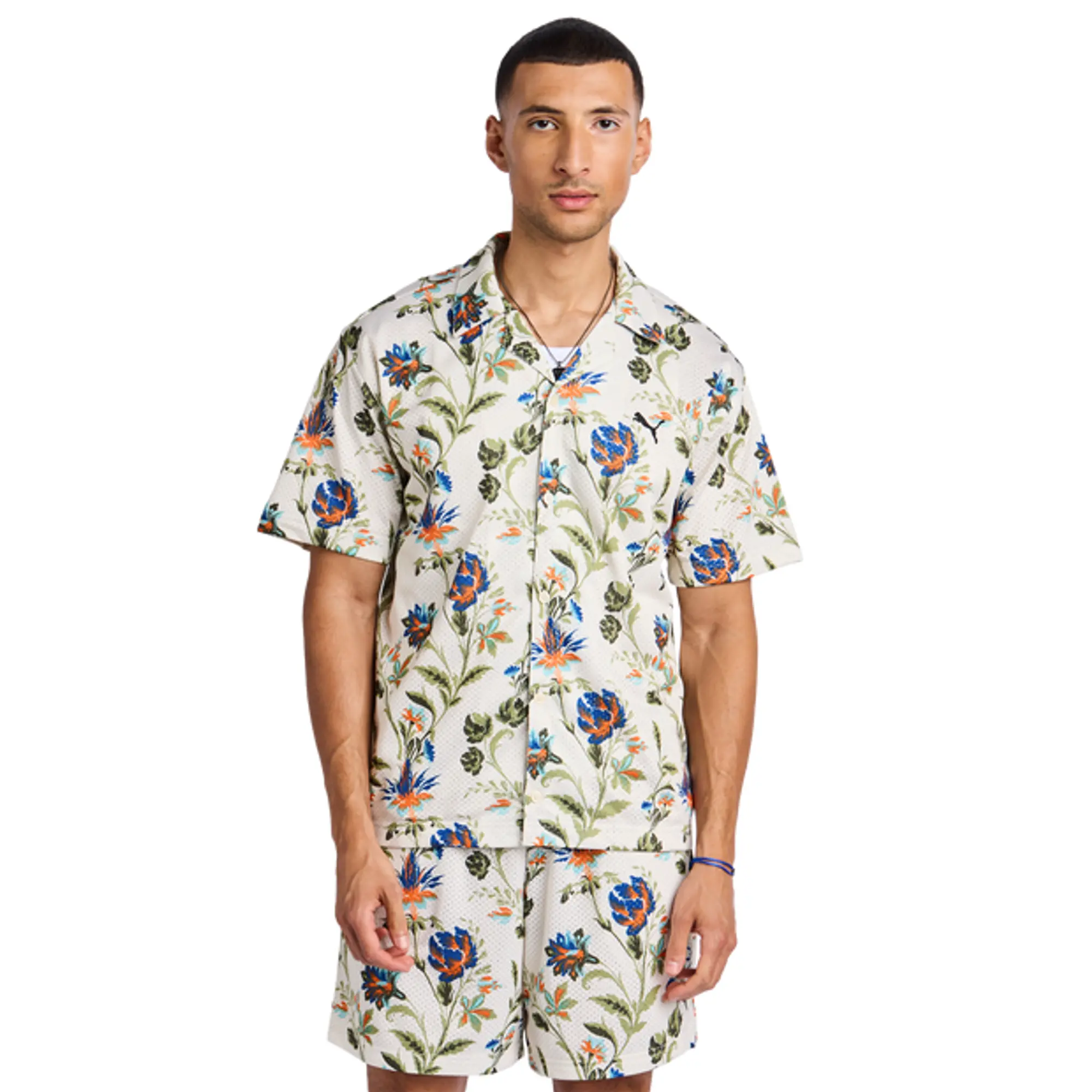 PUMA Floral Sport Graphic Shirt Men, Alpine Snow