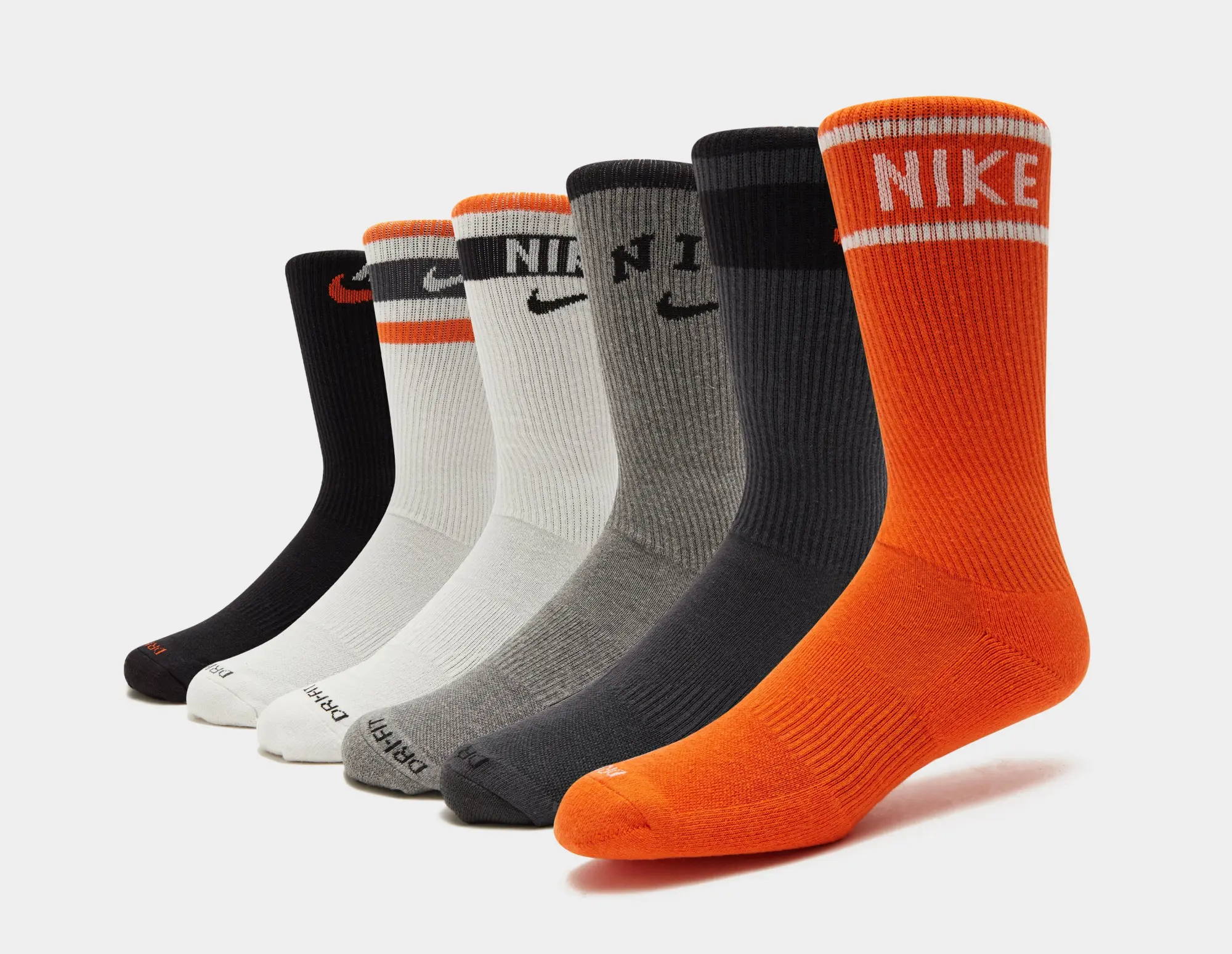 Nike 6-Pack Everyday Cushioned Training Crew Socks, Multi
