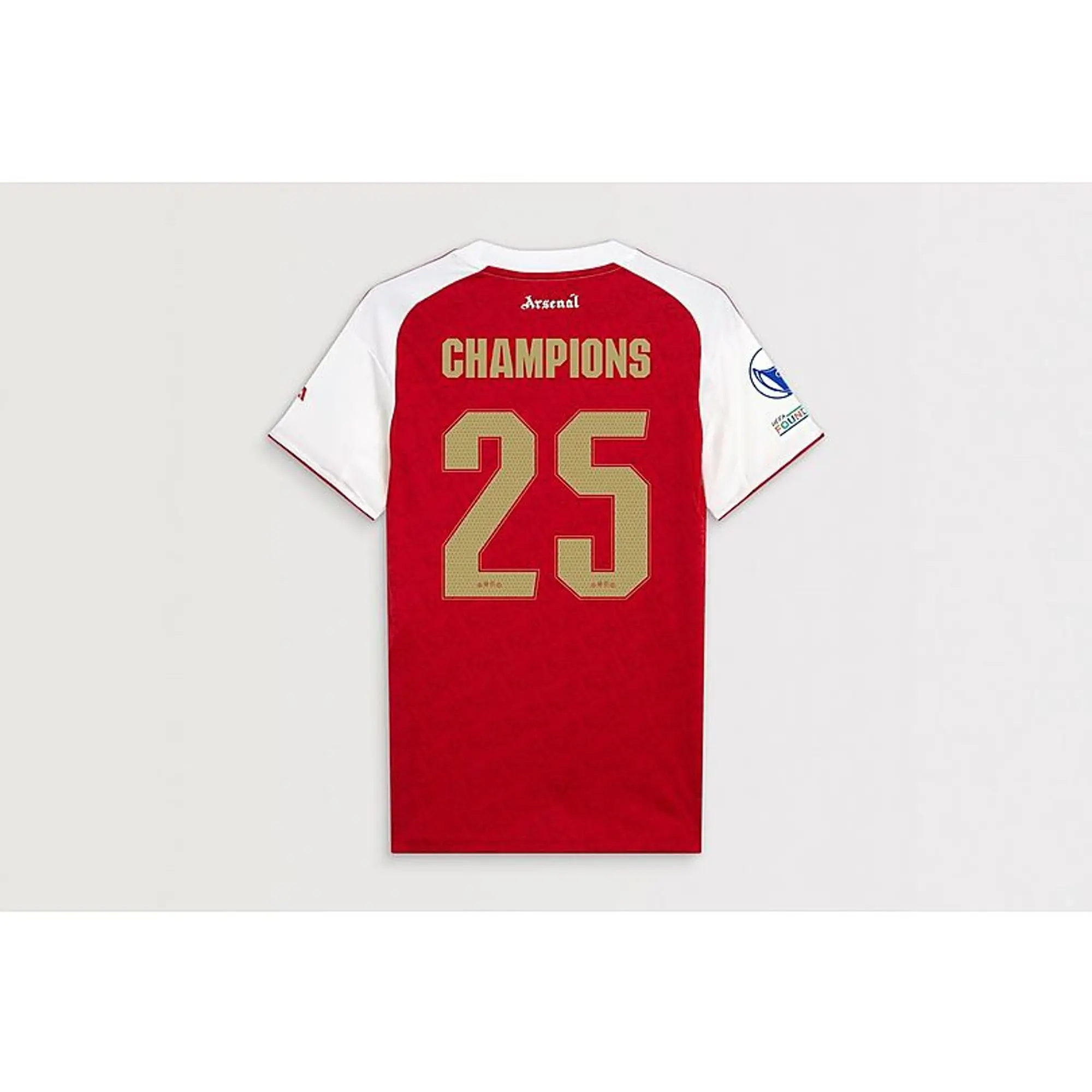 Arsenal adidas Womens UWCL Champions Authentic Home Shirt, Multicolor