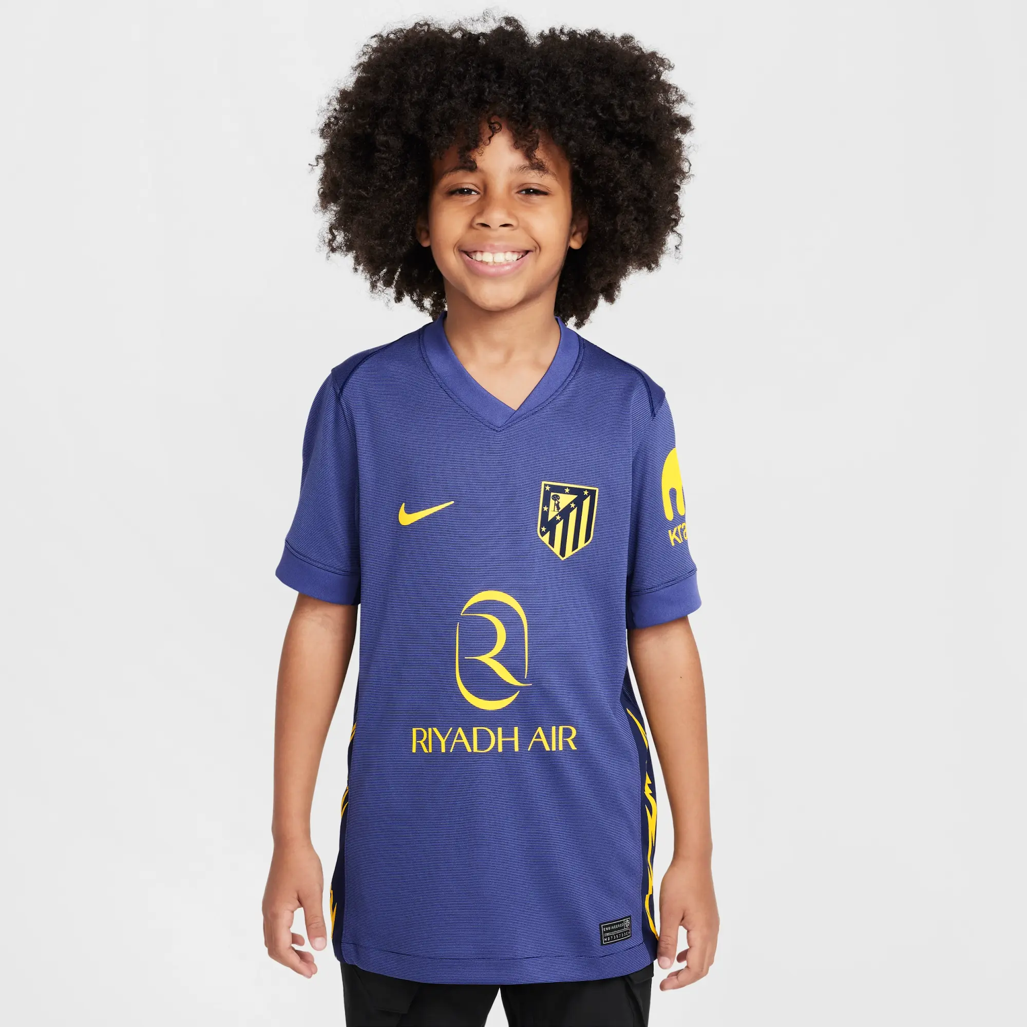 Atlético Madrid 2025/26 Stadium Away Older Kids' Nike Dri-FIT Football Replica Shirt - Blue - Polyester