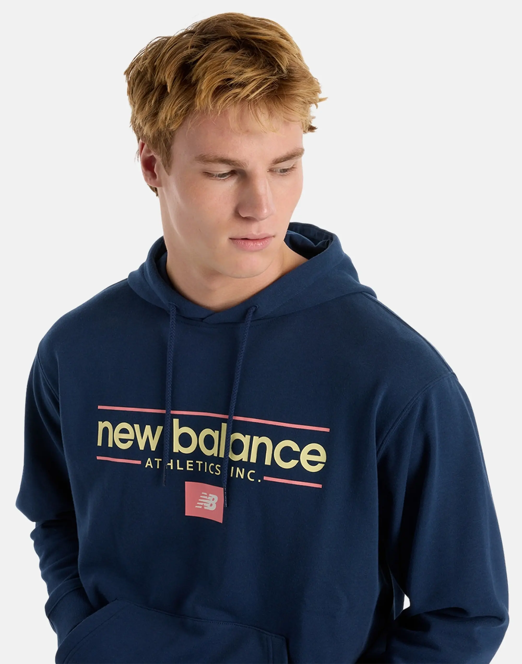 Men's New Balance Graphic Hoodie in Navy Blue 