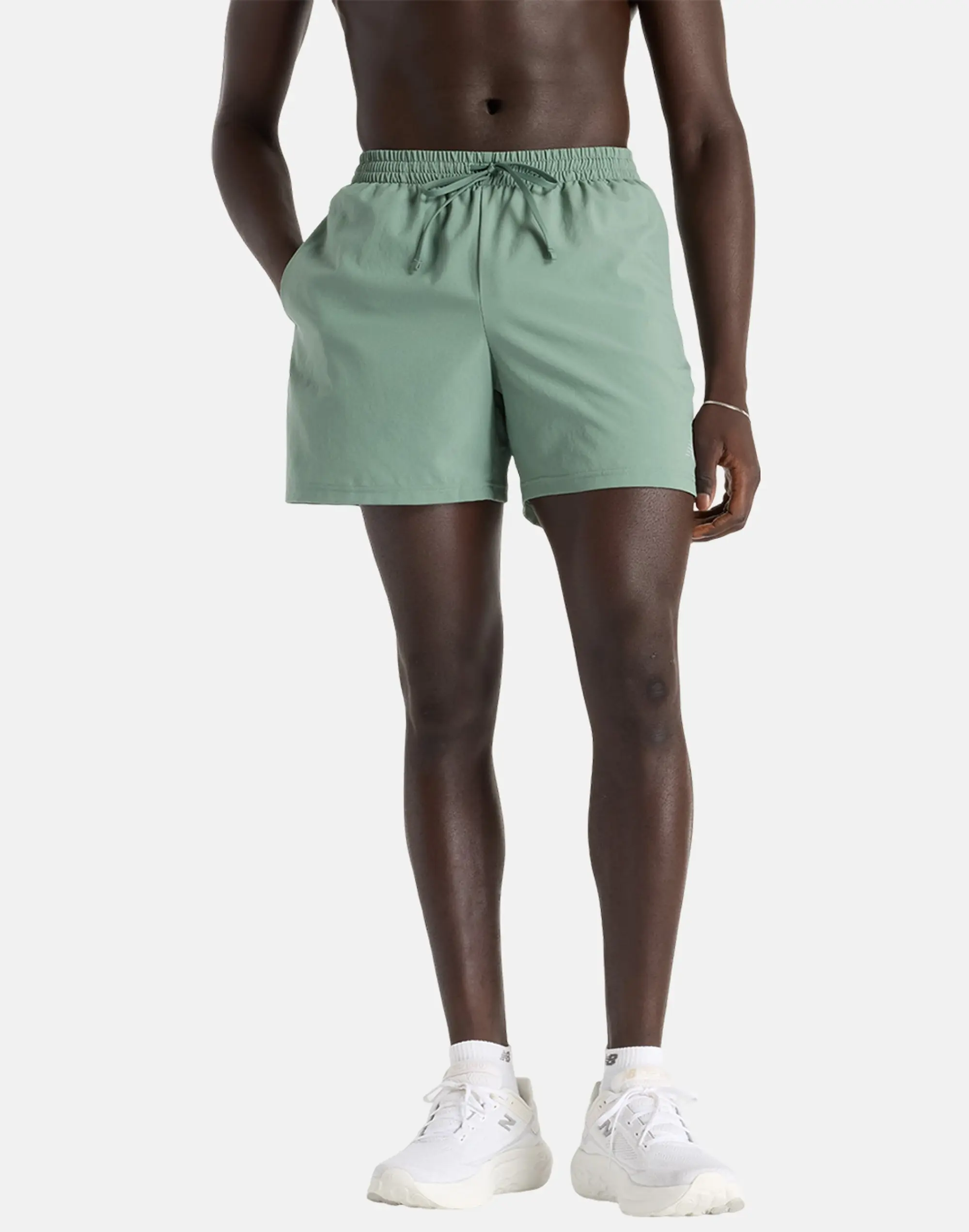 Men's New Balance Sports Essenials 5in Shorts in Green 