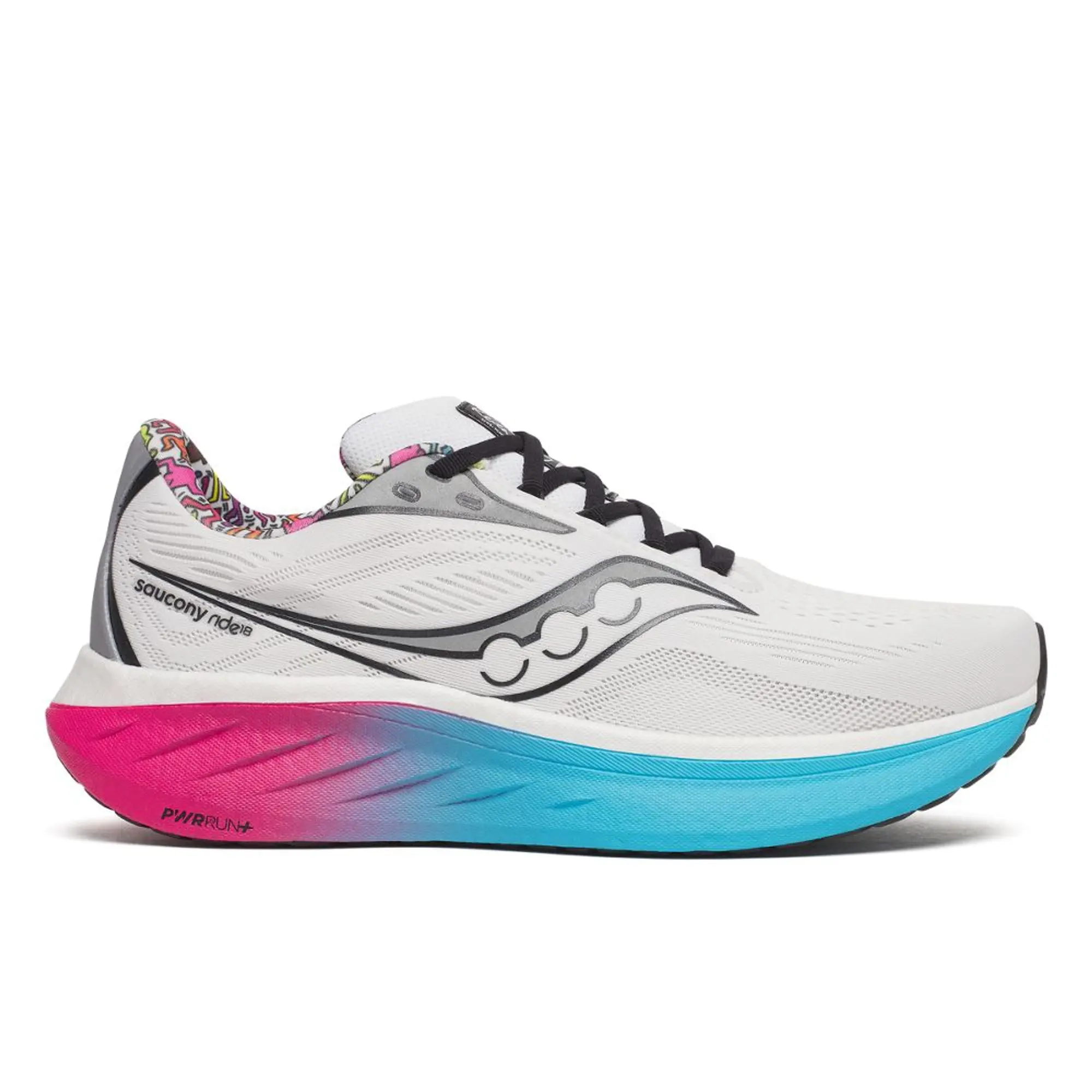 Keith Haring X Saucony Ride 18 in White