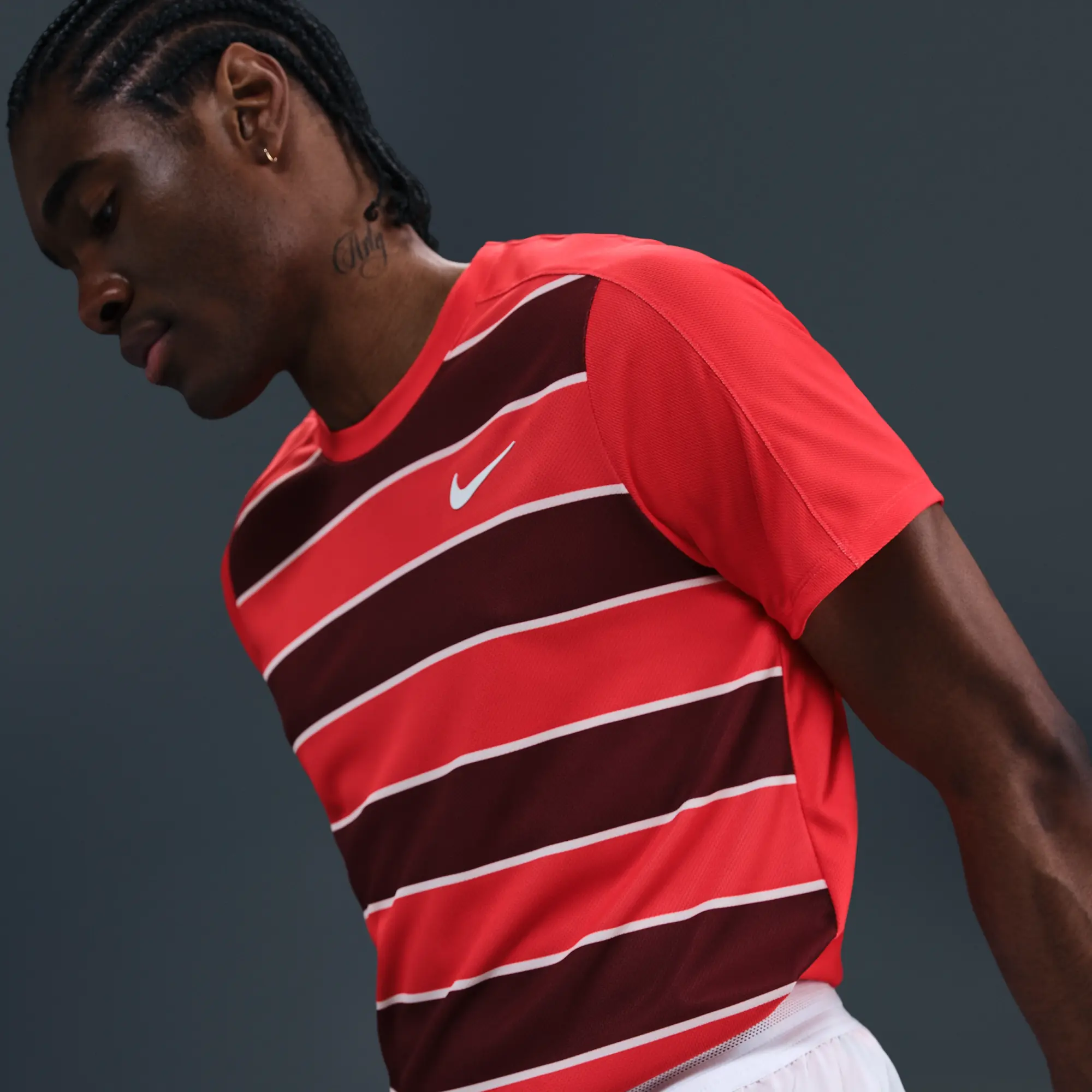 NikeCourt Slam Men's Dri-FIT ADV Tennis Top - Red - Polyester