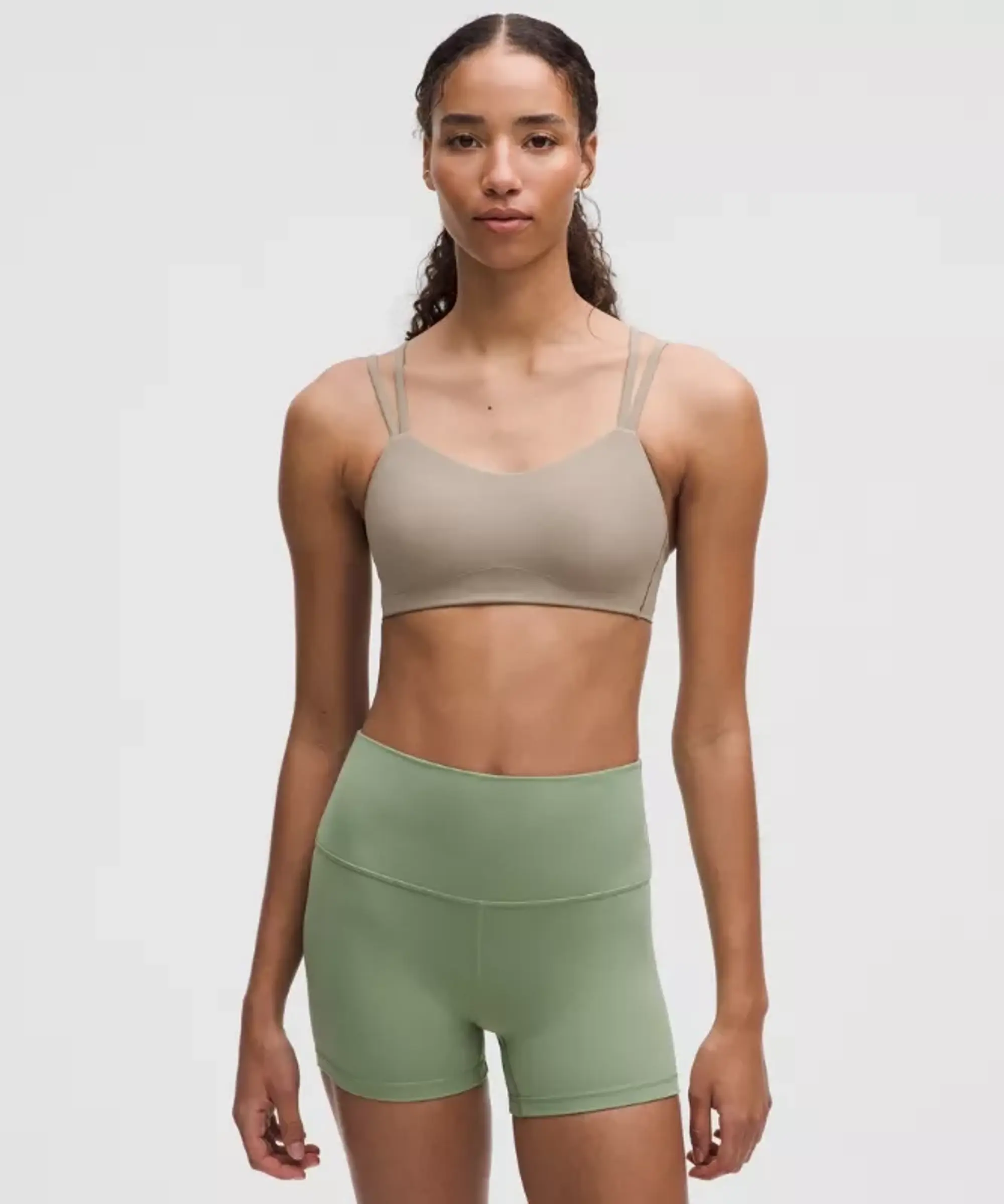 lululemon – Women's Like a Cloud Sports Bra Light Support, B/C Cup – Color Grey/Khaki – Size 10