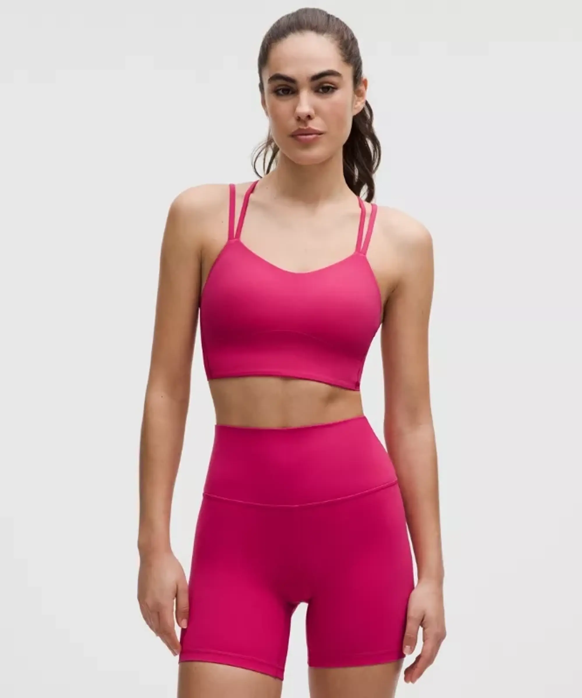 lululemon – Women's Like a Cloud Longline Sports Bra Light Support, B/C Cup – Color Pink – Size 10