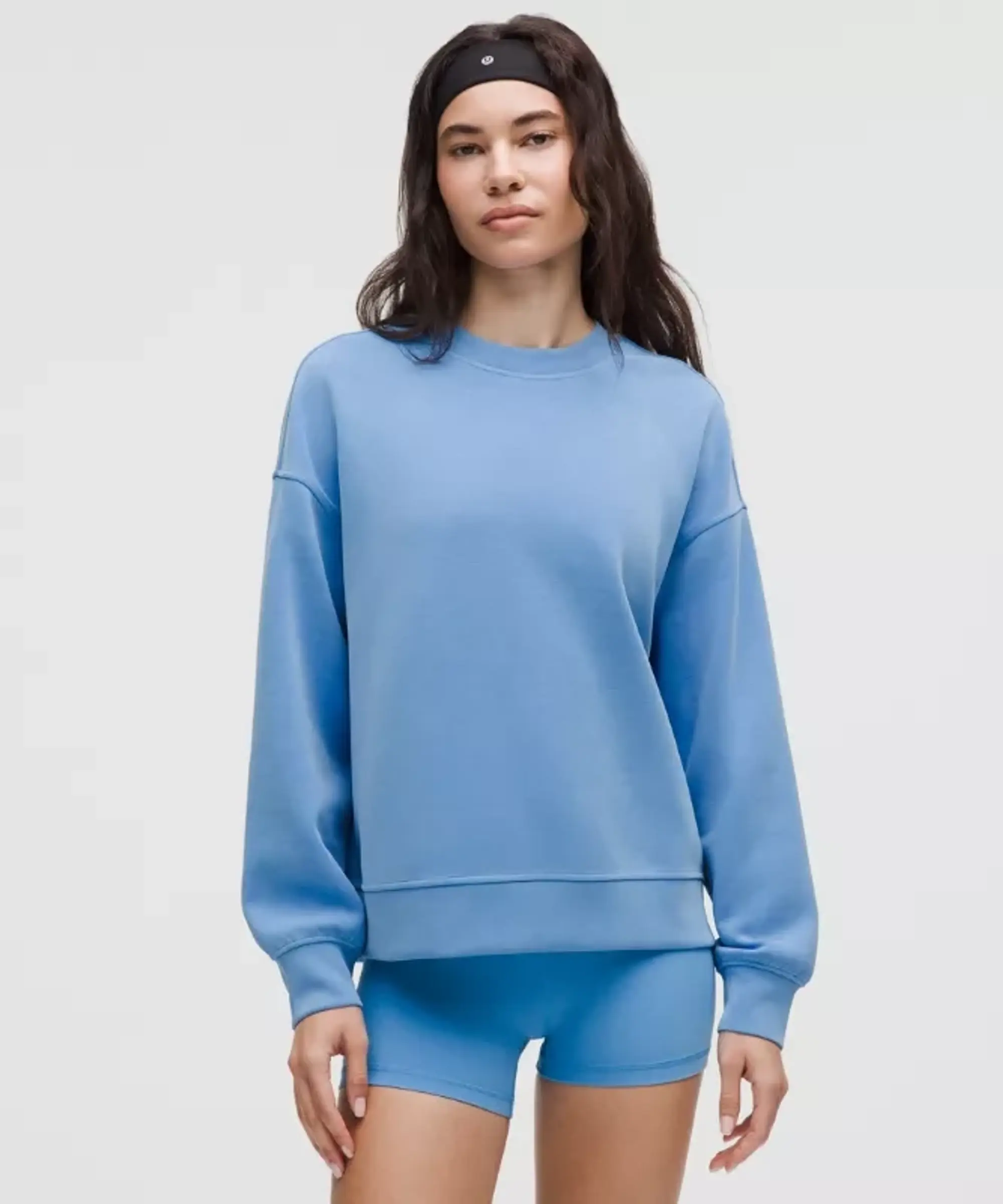 lululemon – Women's Softstreme Crew Hoodieneck Oversized Pullover – Color Blue – Size L