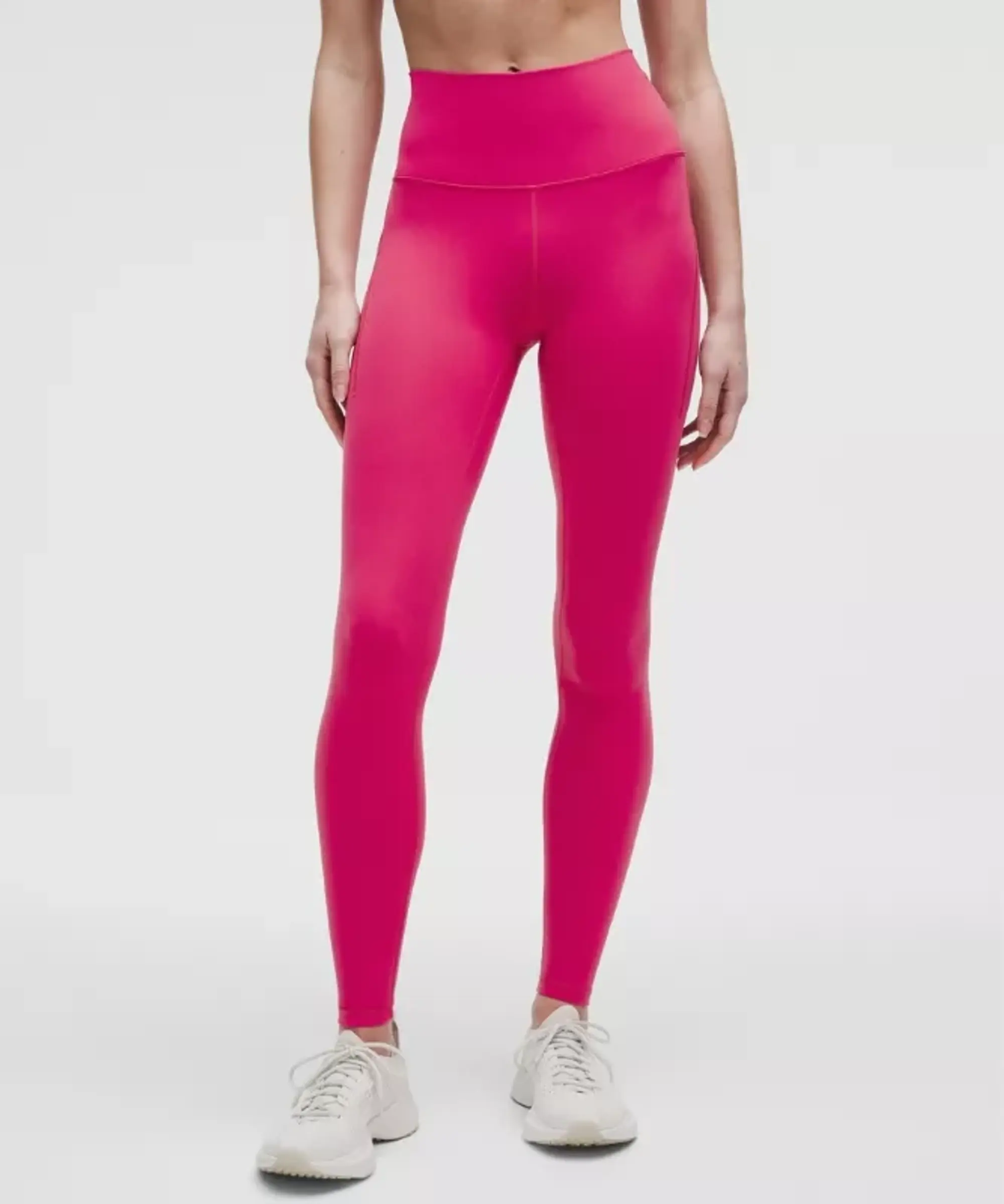 lululemon – Women's Wunder Train High-Rise Tight Leggings with Pockets – 28" – Color Pink – Size 0