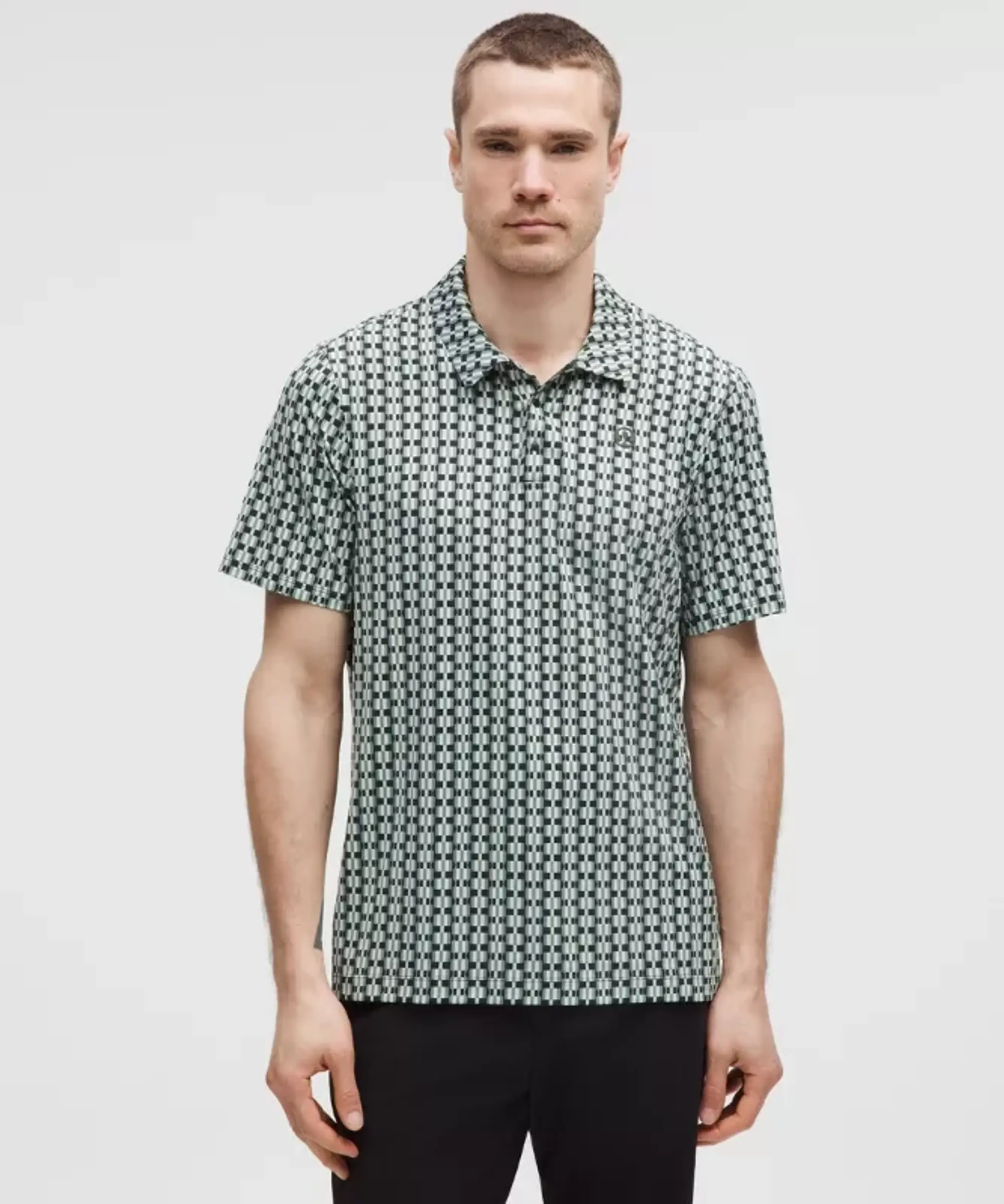 lululemon – Men's Logo Sport Polo Short-Sleeve Fit – Color Green – Size L