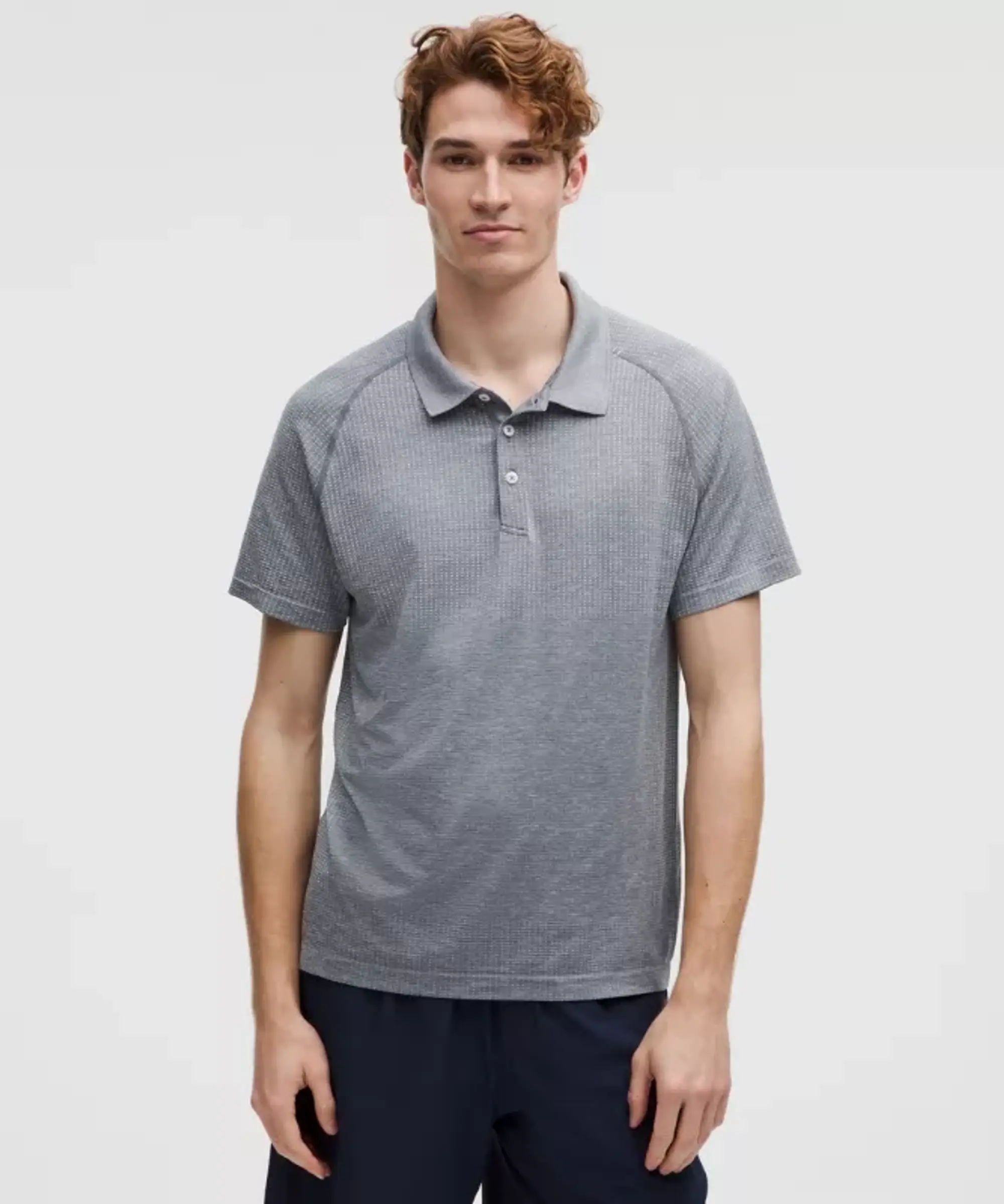 lululemon – Men's Metal Vent Tech Polo Shirt – Color Grey – Size L