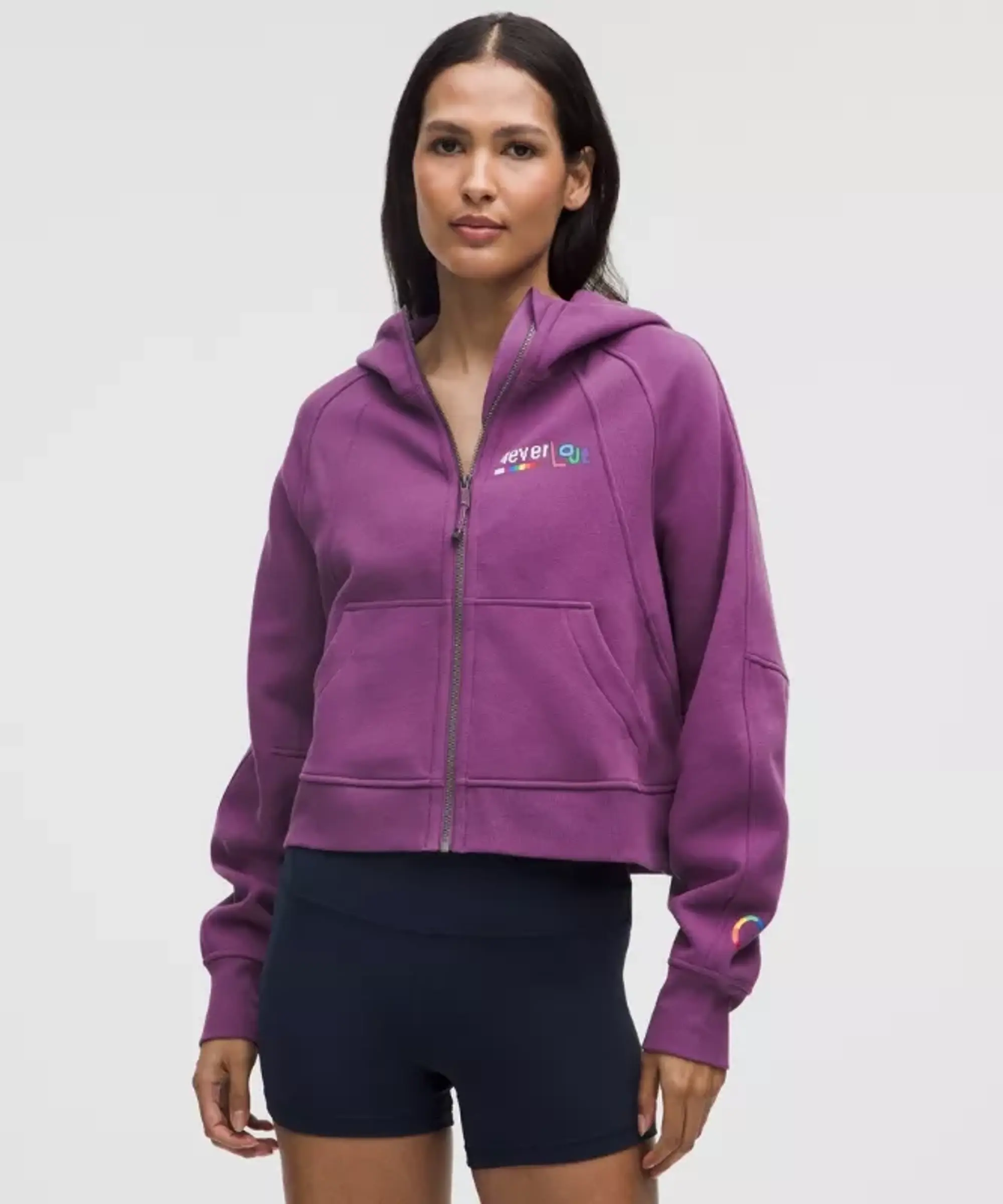 lululemon – Women's Scuba Oversized Full-Zip Hoodie Pride – Color Purple – Size M/L