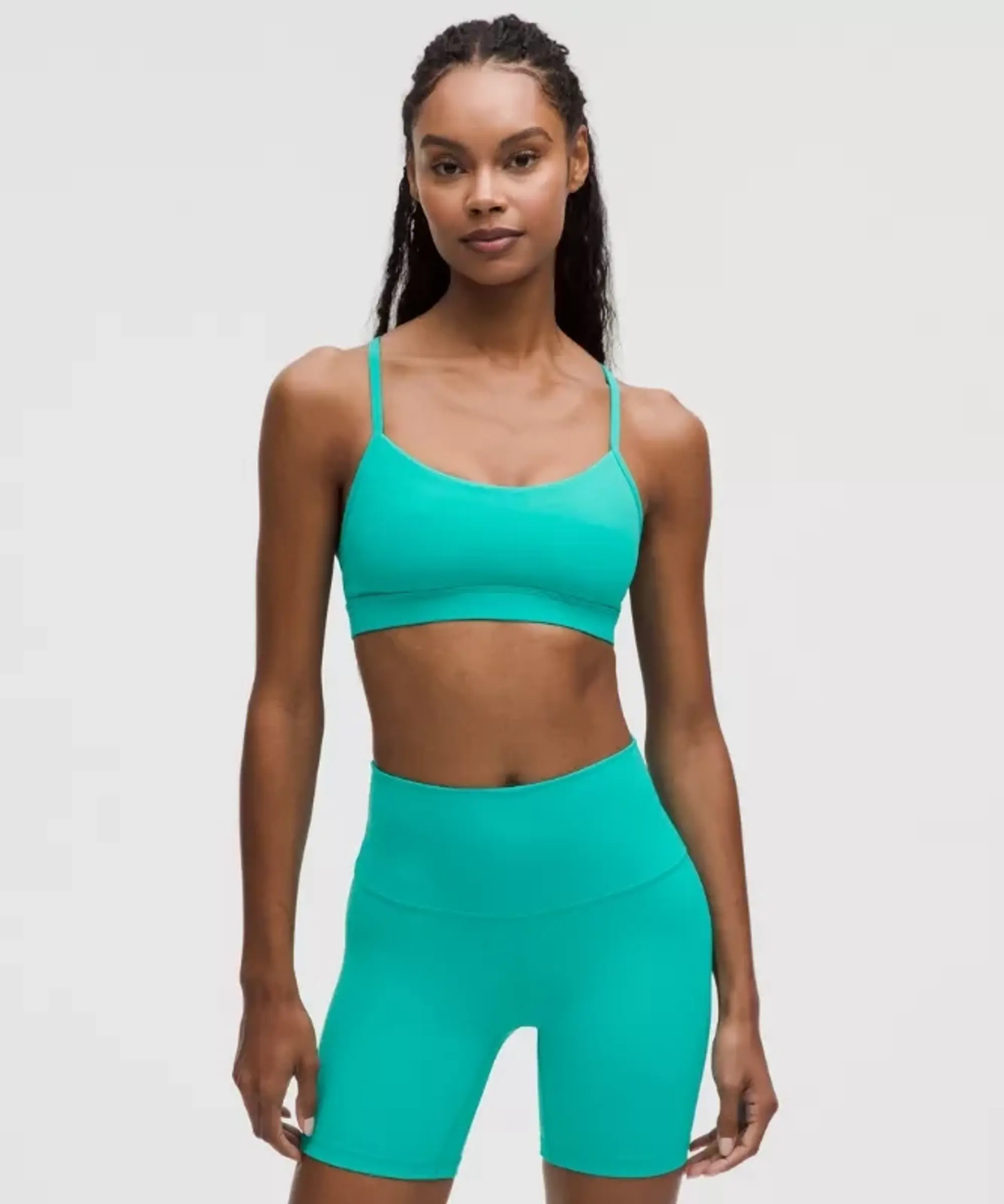lululemon – Women's Flow Y Sports Bra Nulu Light Support, A-C Cups – Color Printed – Size 10