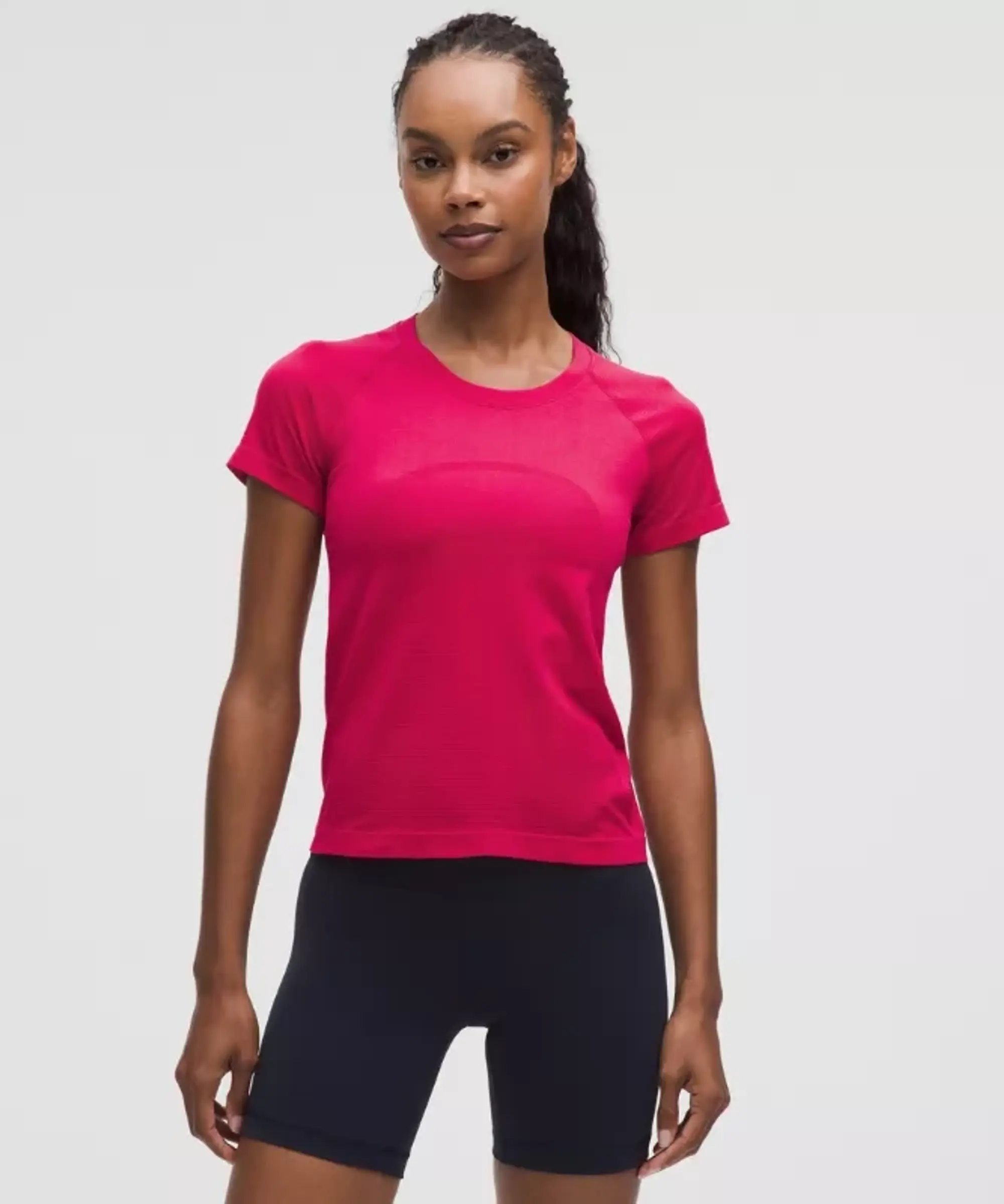 lululemon – Women's Swiftly Tech Short-Sleeve Shirt 2.0 Waist Length – Color Pink – Size 0