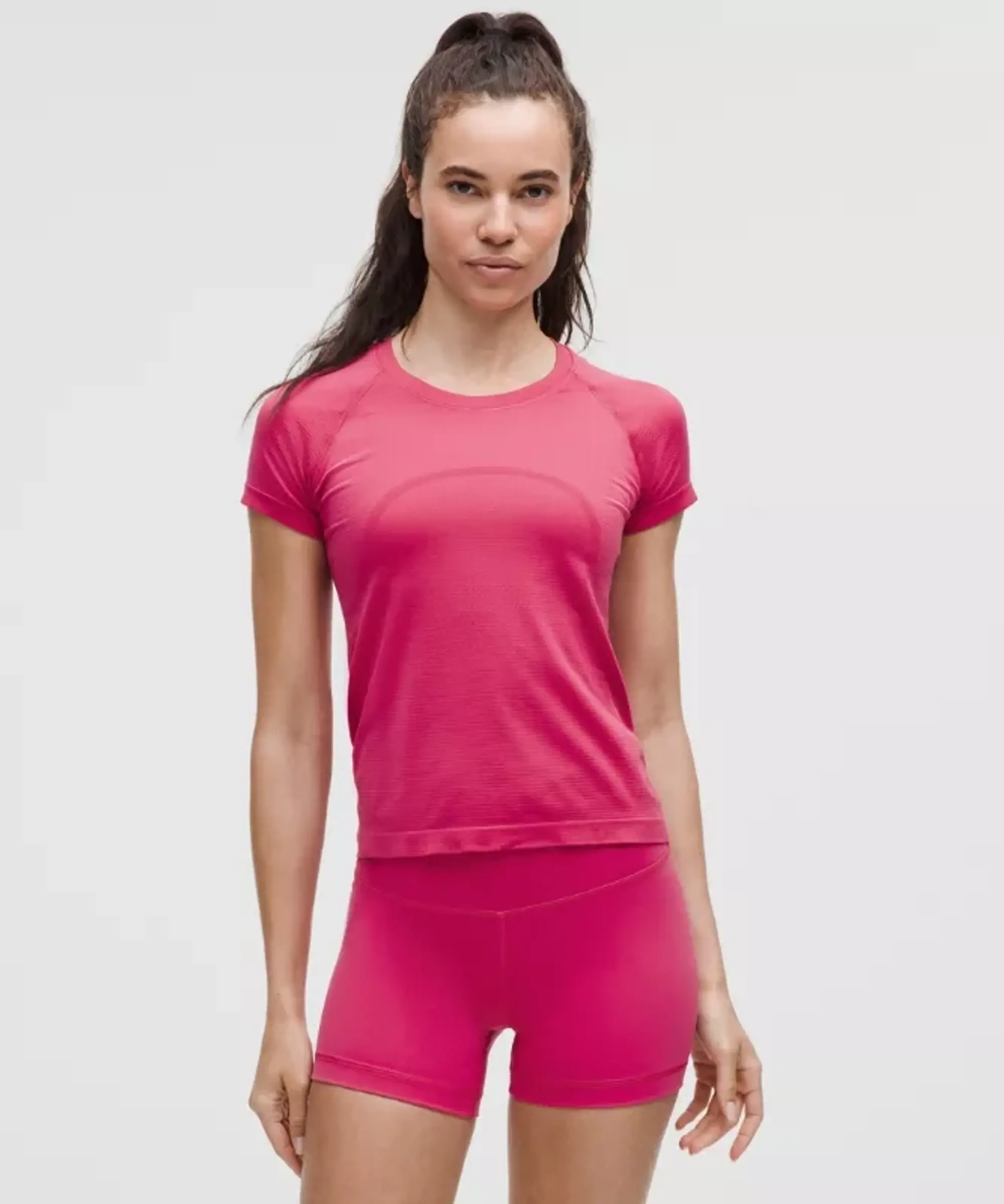 lululemon – Women's Swiftly Tech Short-Sleeve Shirt 2.0 Waist Length – Color Pink – Size 0