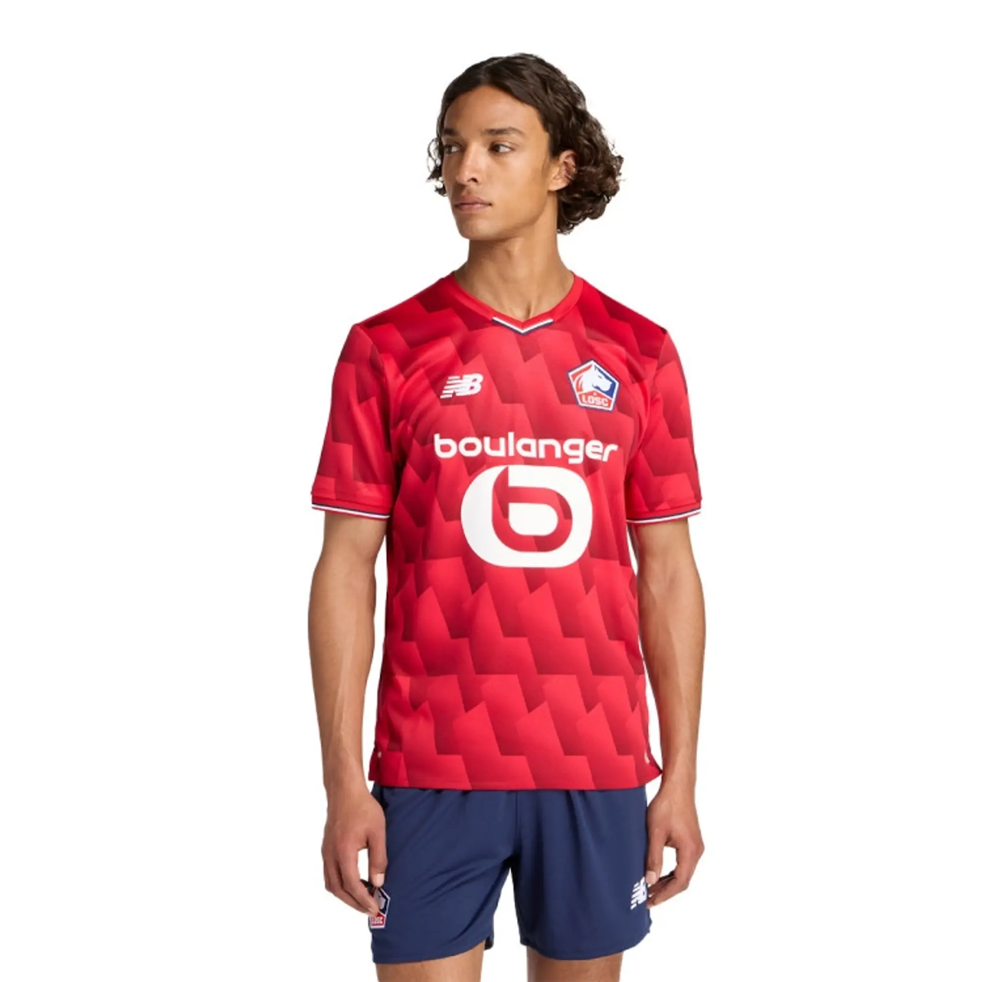 LOSC Lille Men's New Balance Home Short Sleeve Jersey Polyester