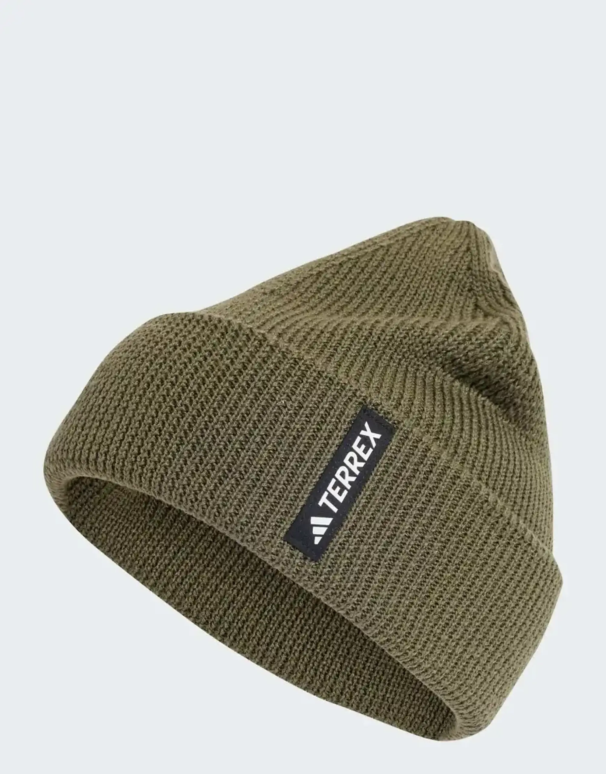 Adidas Terrex Cold. Rdy Merino Beanie In Olive Strata / Black / White-Green