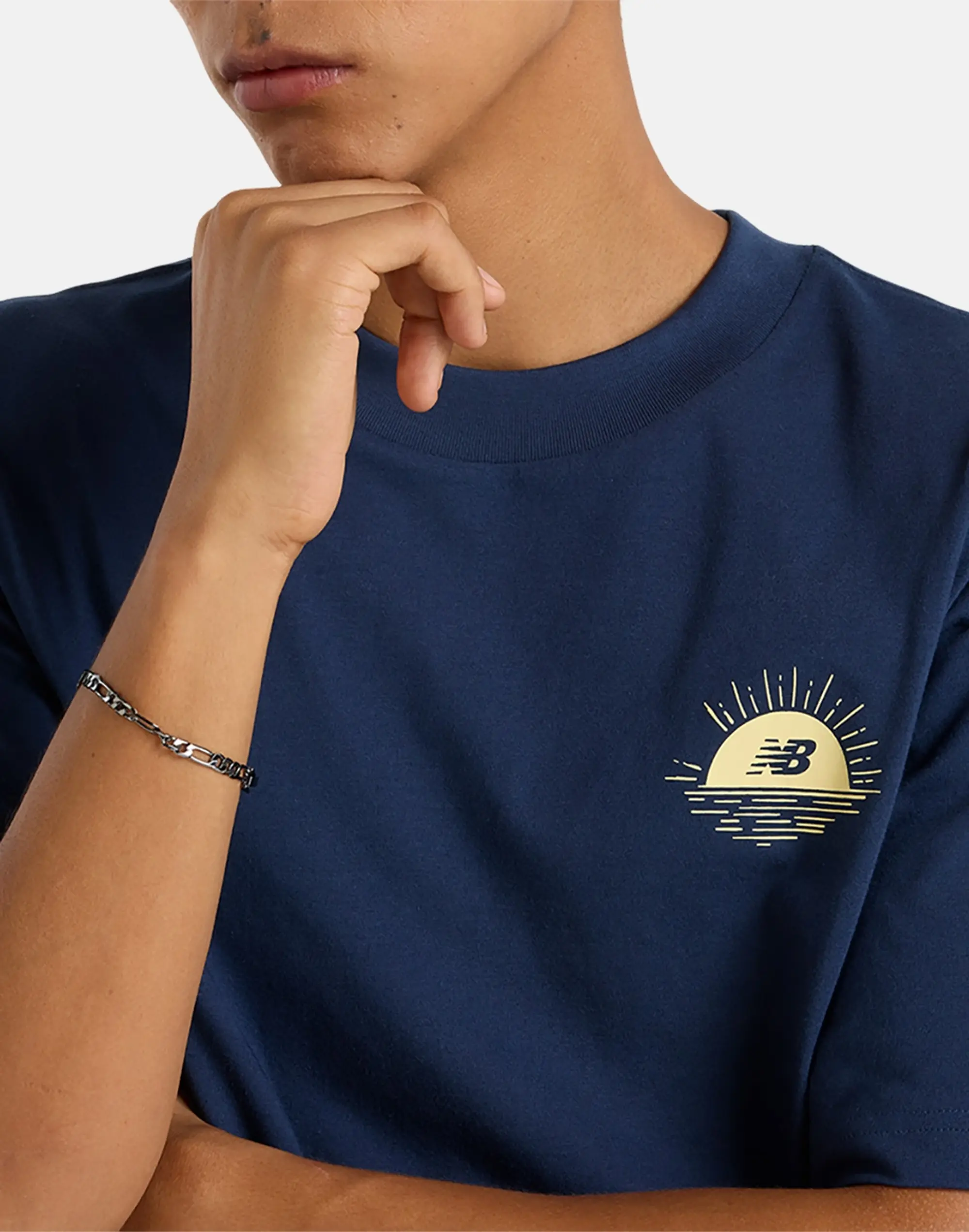 Men's New Balance Graphic T-Shirt in Navy Blue 