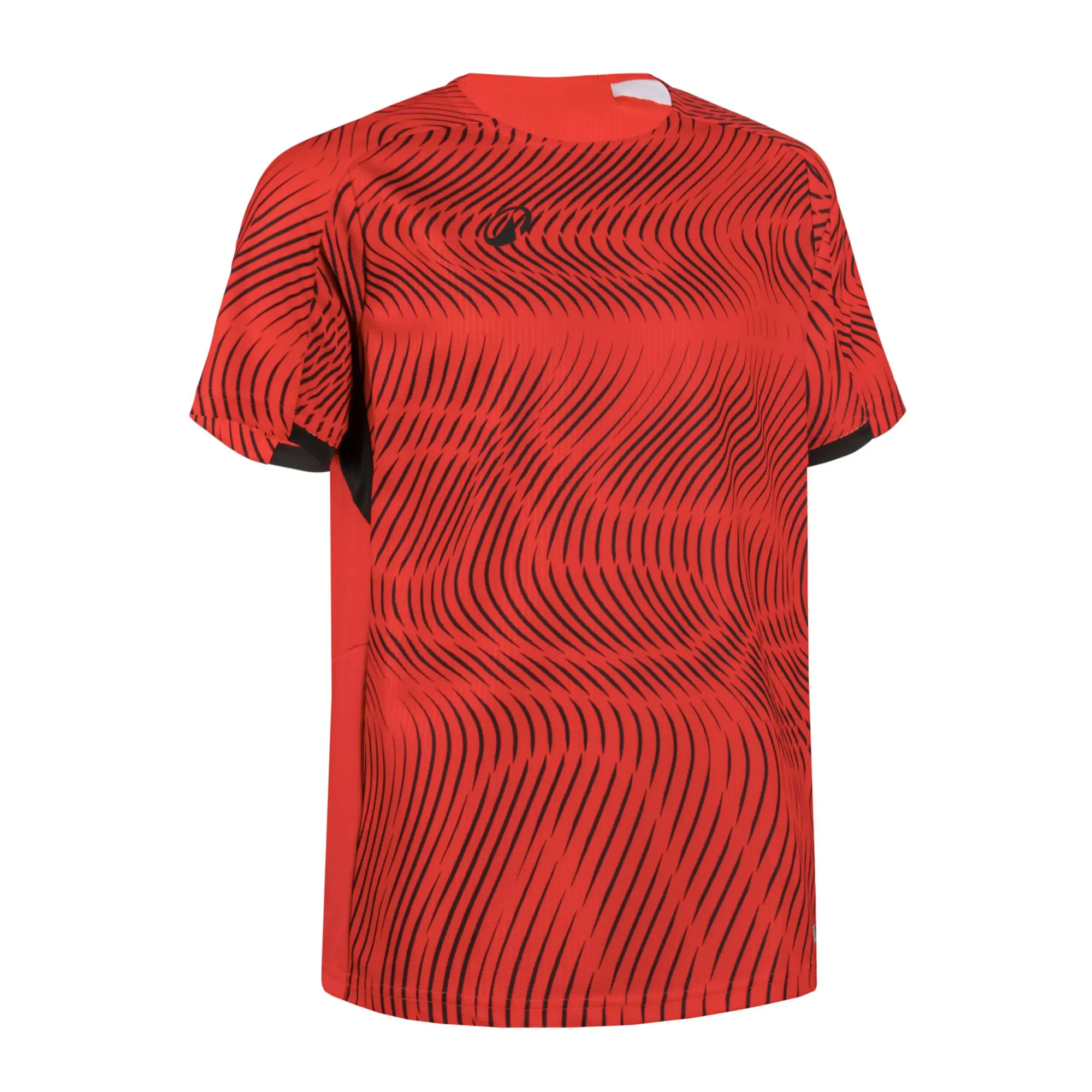 Kids' Football Shirt Club Wavy - Red/Black
