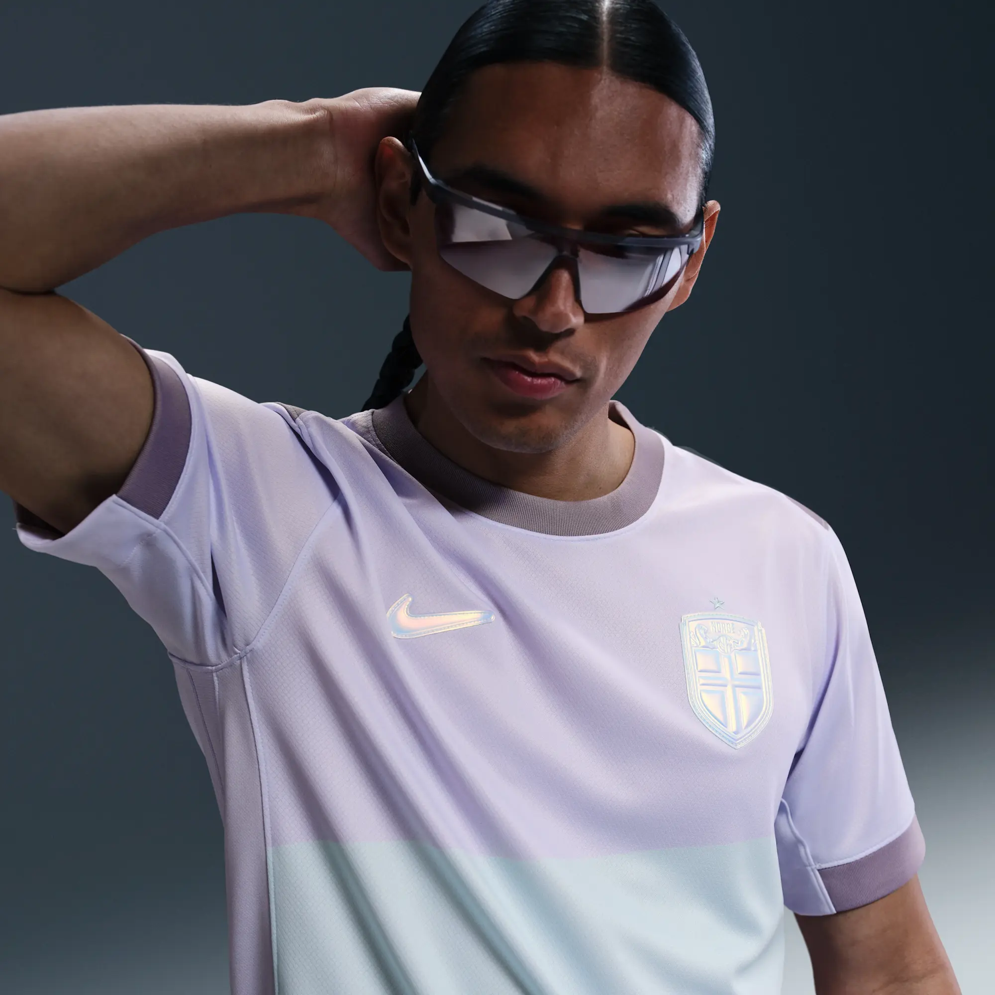 Norway 2025 Stadium Away (Women's Team) Men's Nike Dri-FIT Football Replica Shirt - Purple - Polyester