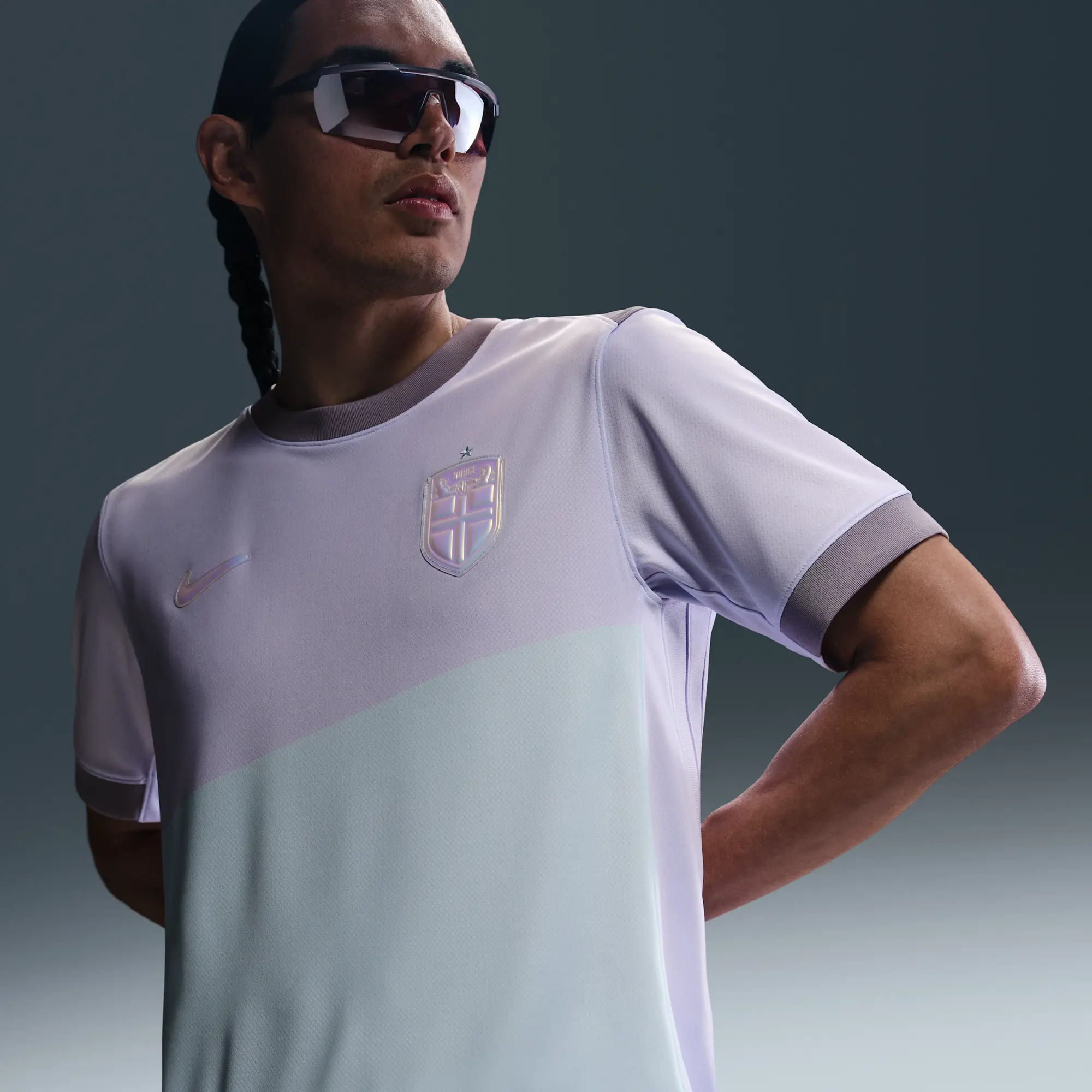 Norway 2025 Stadium Away (Women's Team) Men's Nike Dri-FIT Football Replica Shirt - Purple - Polyester