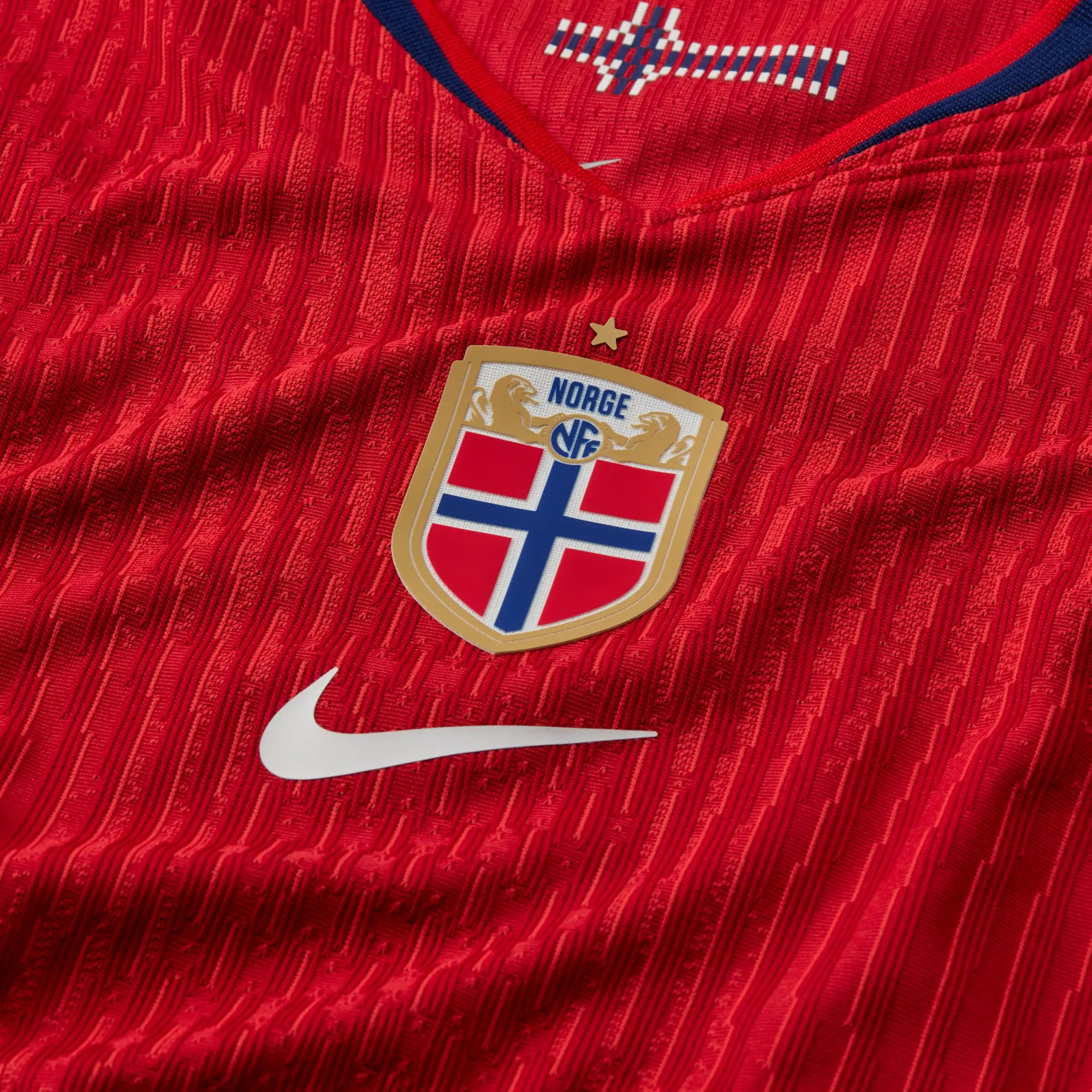 Norway 2025 Match Home (Women's Team) Women's Nike Dri-FIT ADV Football Authentic Shirt - Red - Polyester