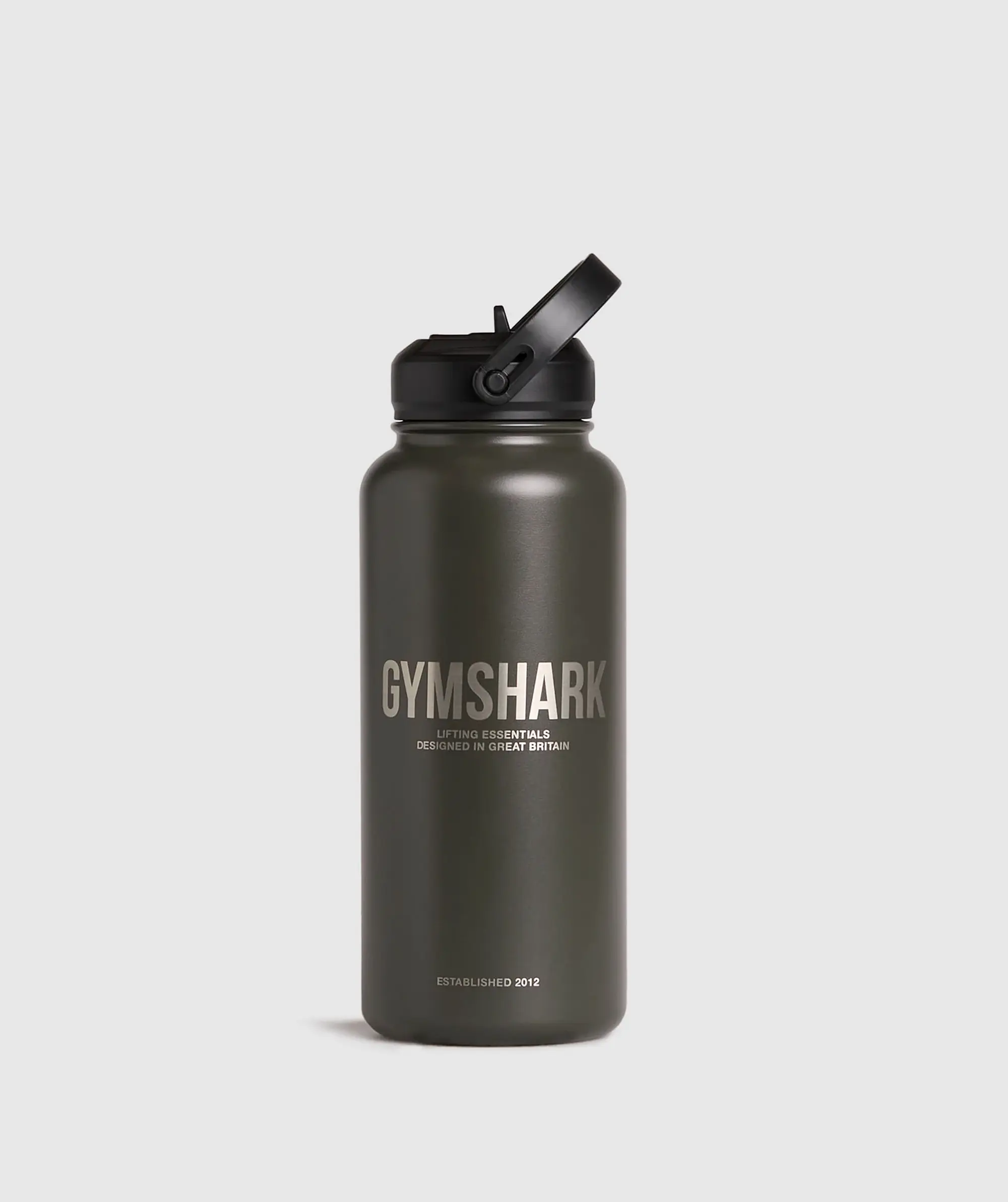  Metal Insulated Straw Bottle 1L - Strength Green