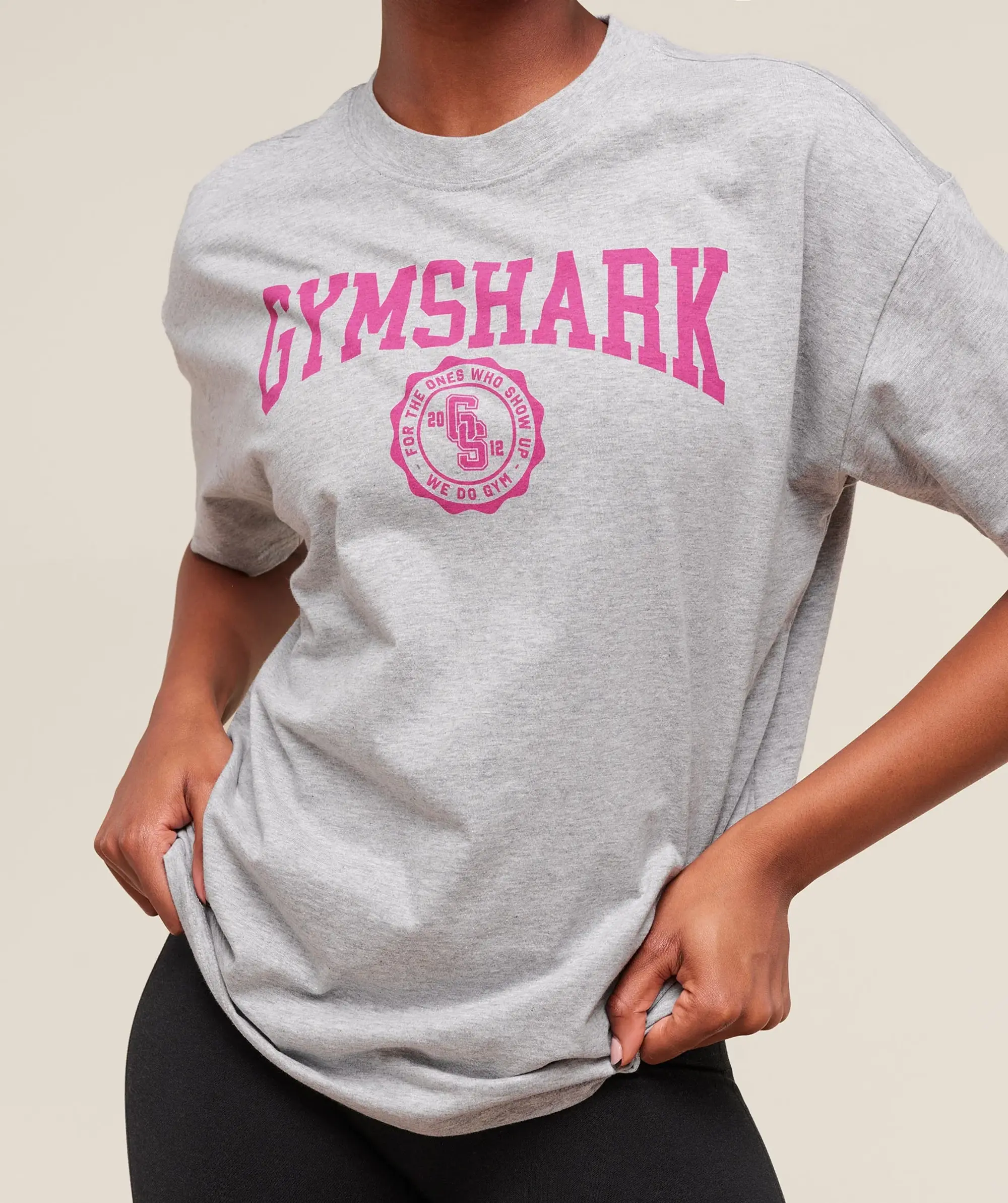  Collegiate Graphic T-Shirt - Light Grey Core Marl