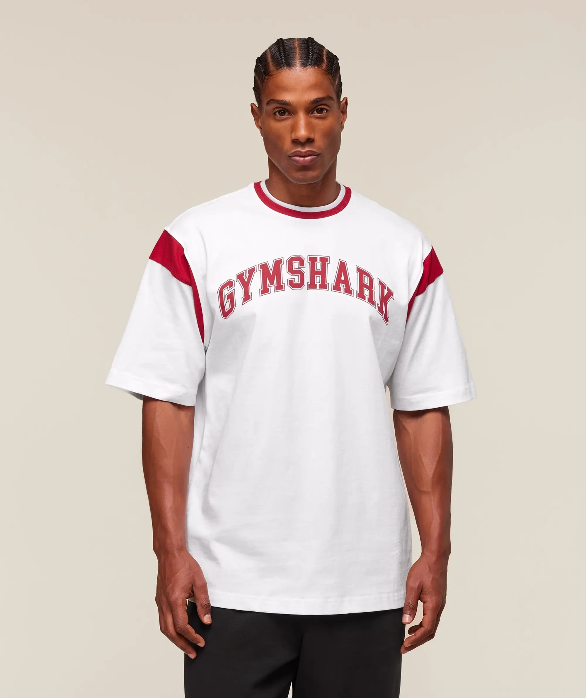  GSLC Oversized T-Shirt - White/Conditioning Red