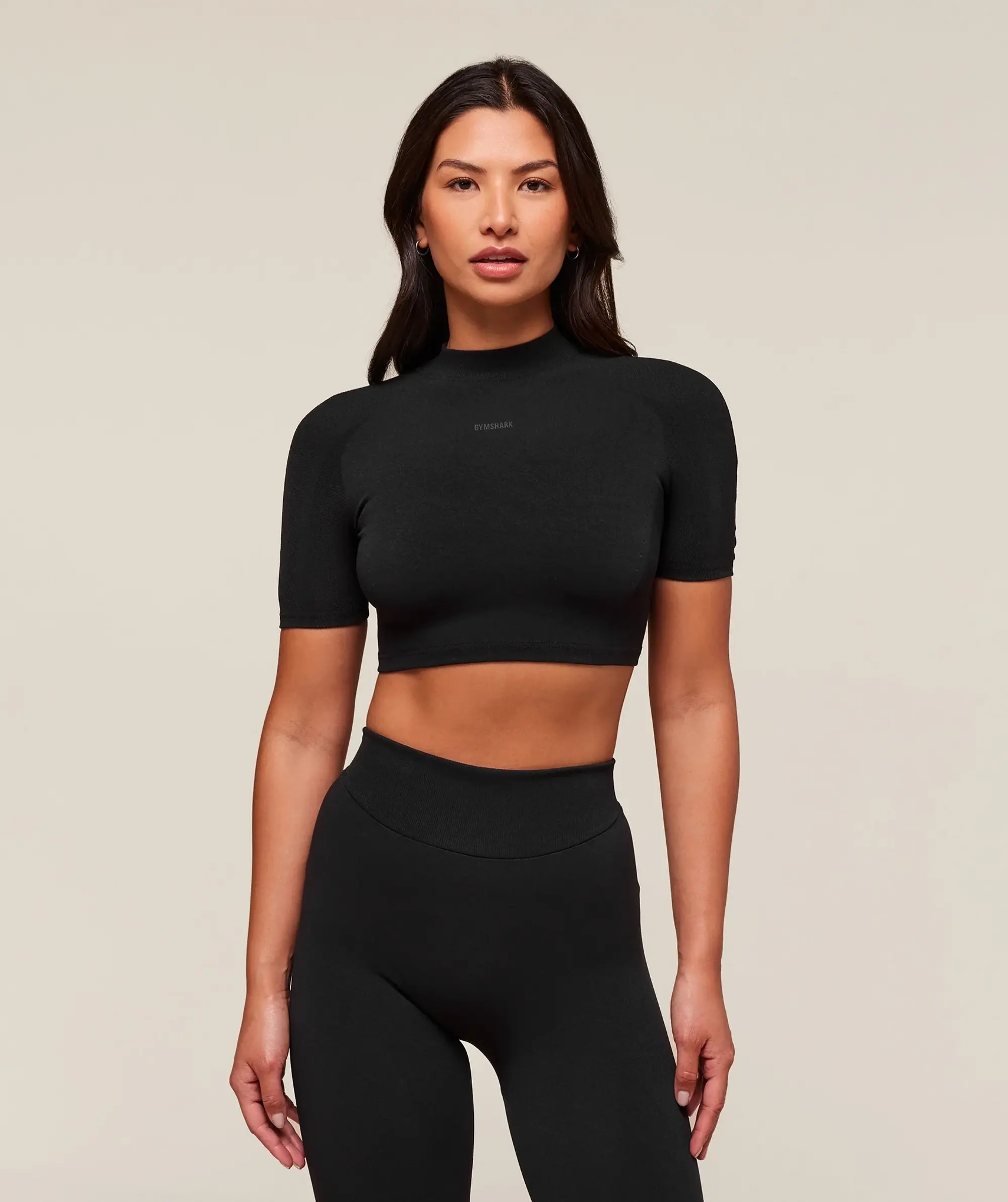  everywear Warp Knit Crop Top - Black