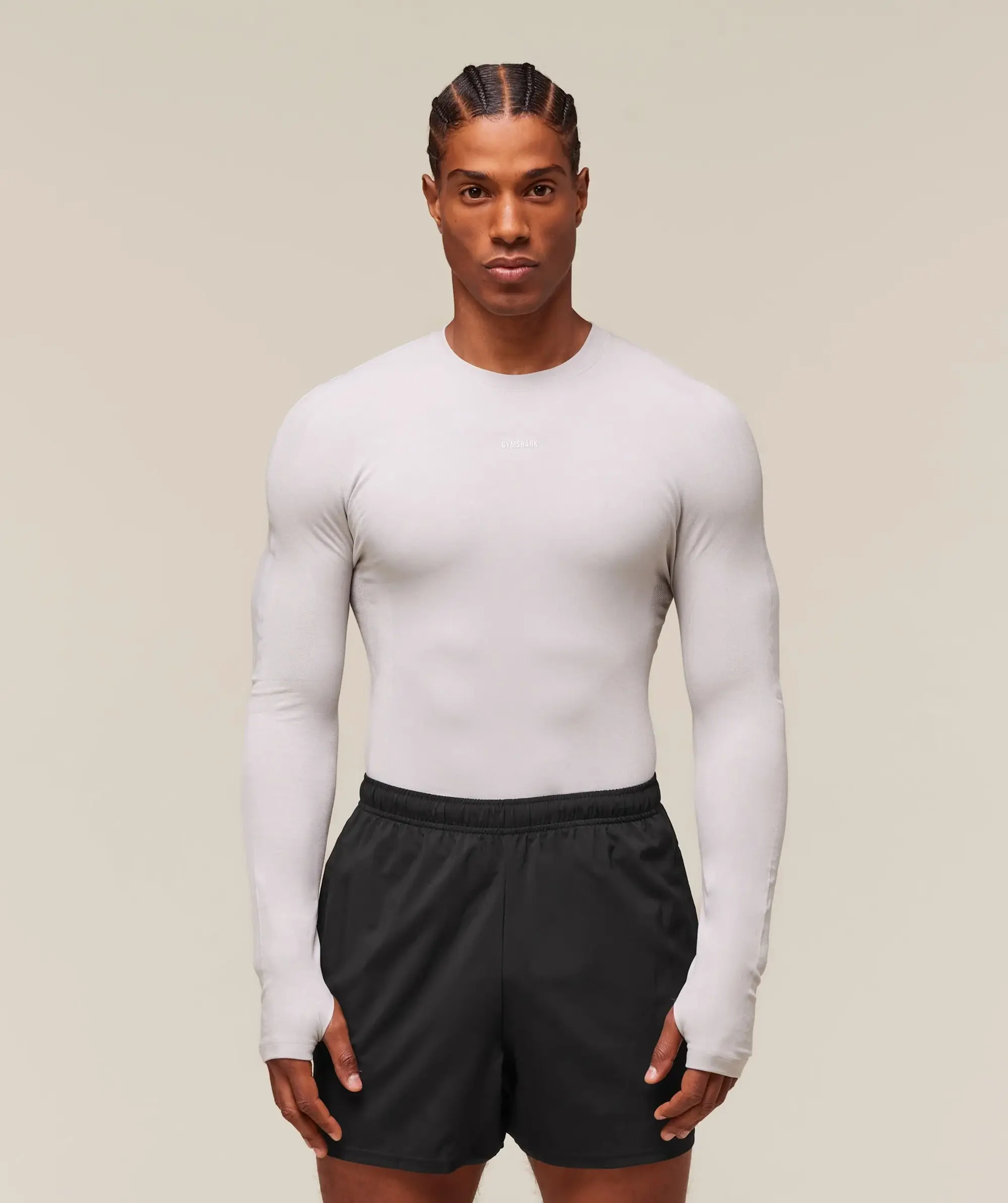  everywear Warp Knit Long Sleeve T-Shirt - Tame Grey