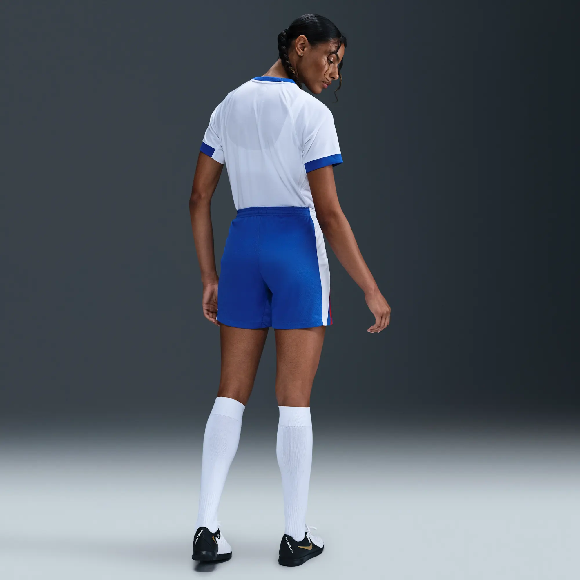 England 2025/26 Stadium Home Women's Nike Dri-FIT Football Replica Shorts - Blue - Recycled Polyester