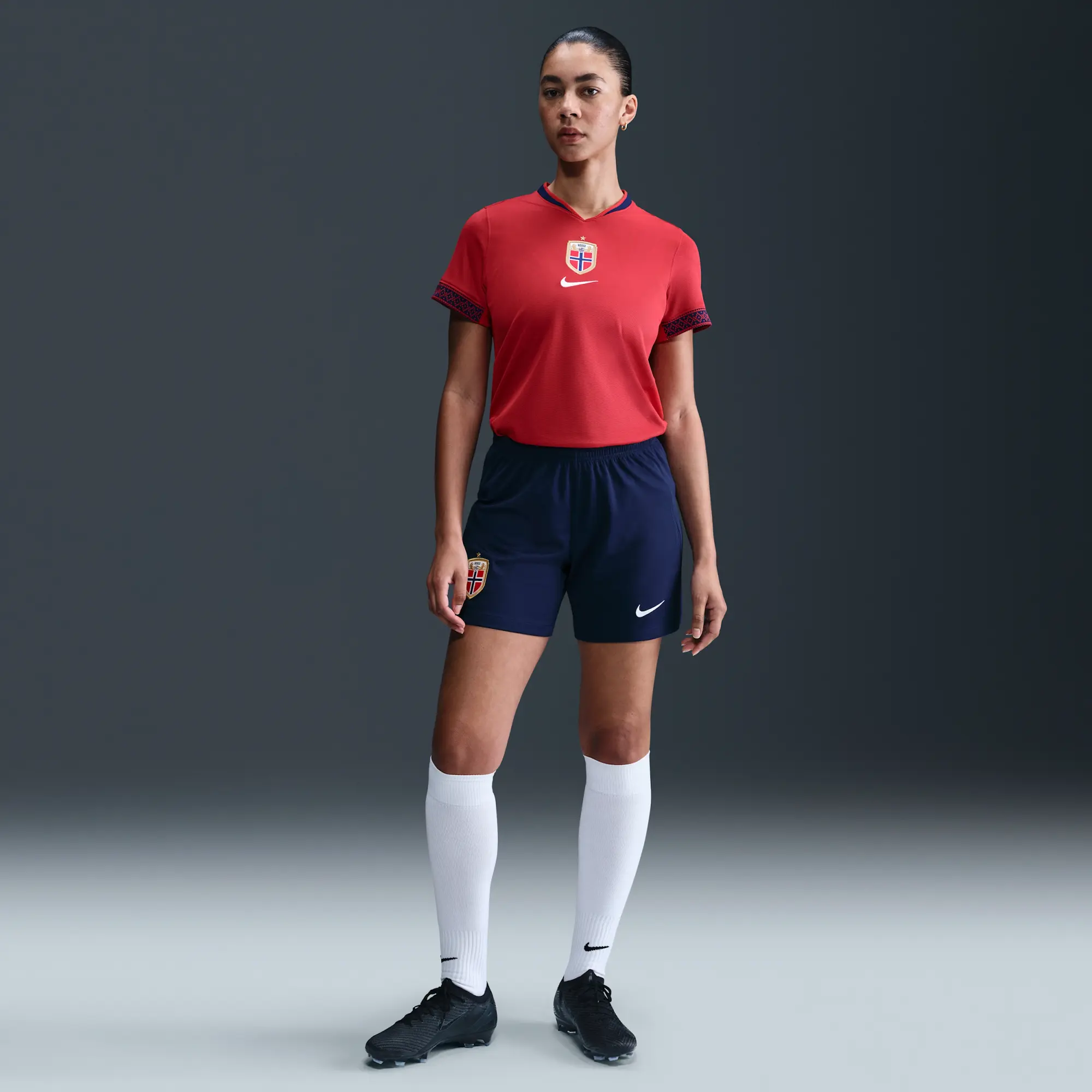 Norway 2025/26 Stadium Home Women's Nike Dri-FIT Football Replica Shorts - Blue - Sustainable Materials