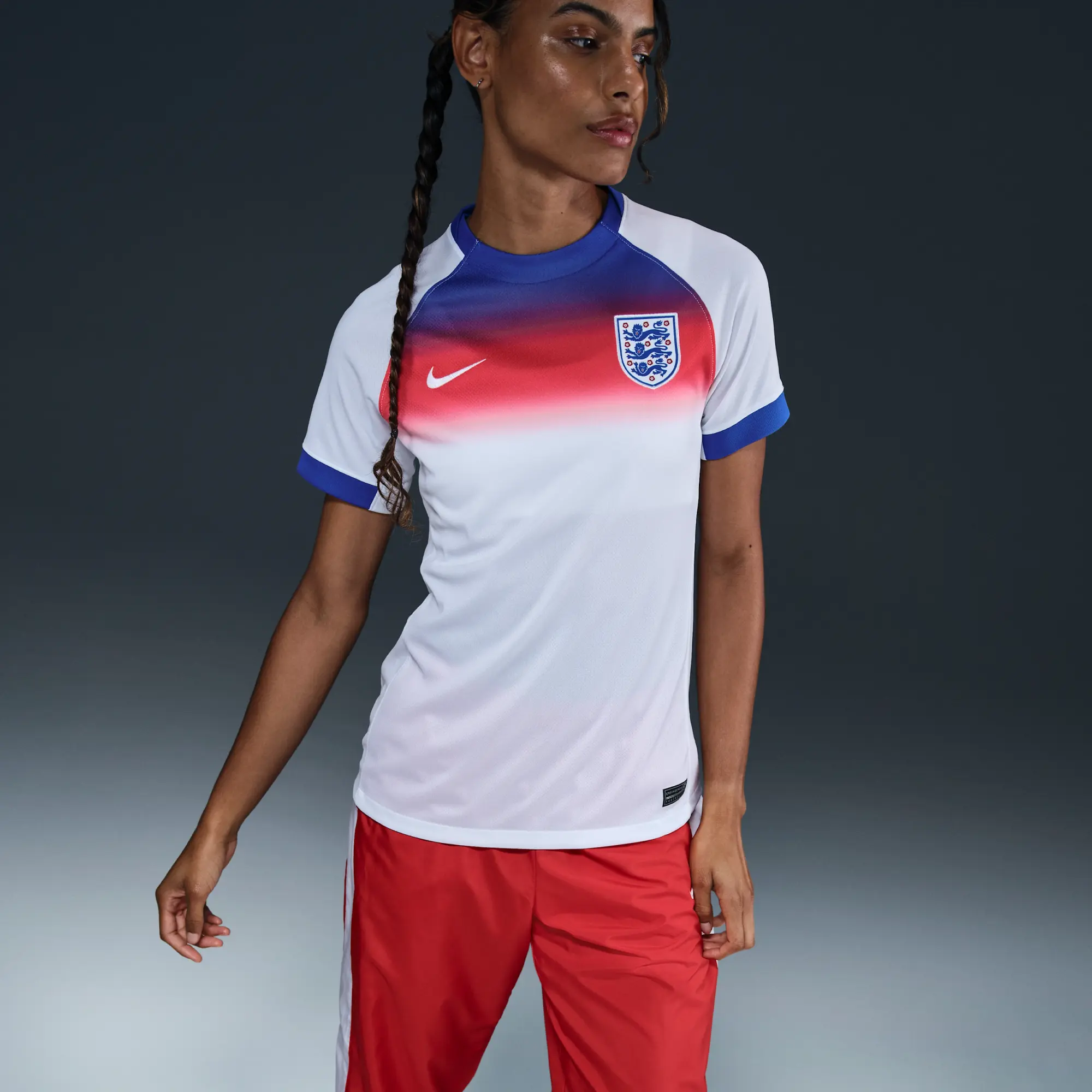 England 2025 Stadium Home (Women's Team) Women's Nike Dri-FIT Soccer Replica Jersey - Blue - Polyester