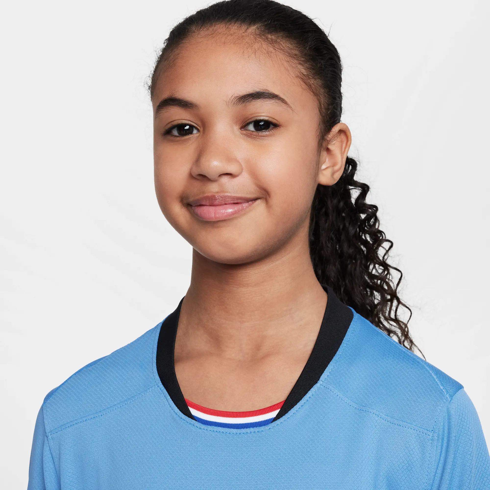 Netherlands 2025 Stadium Away (Women's Team) Big Kids' Nike Dri-FIT Soccer Replica Jersey - Blue - Polyester