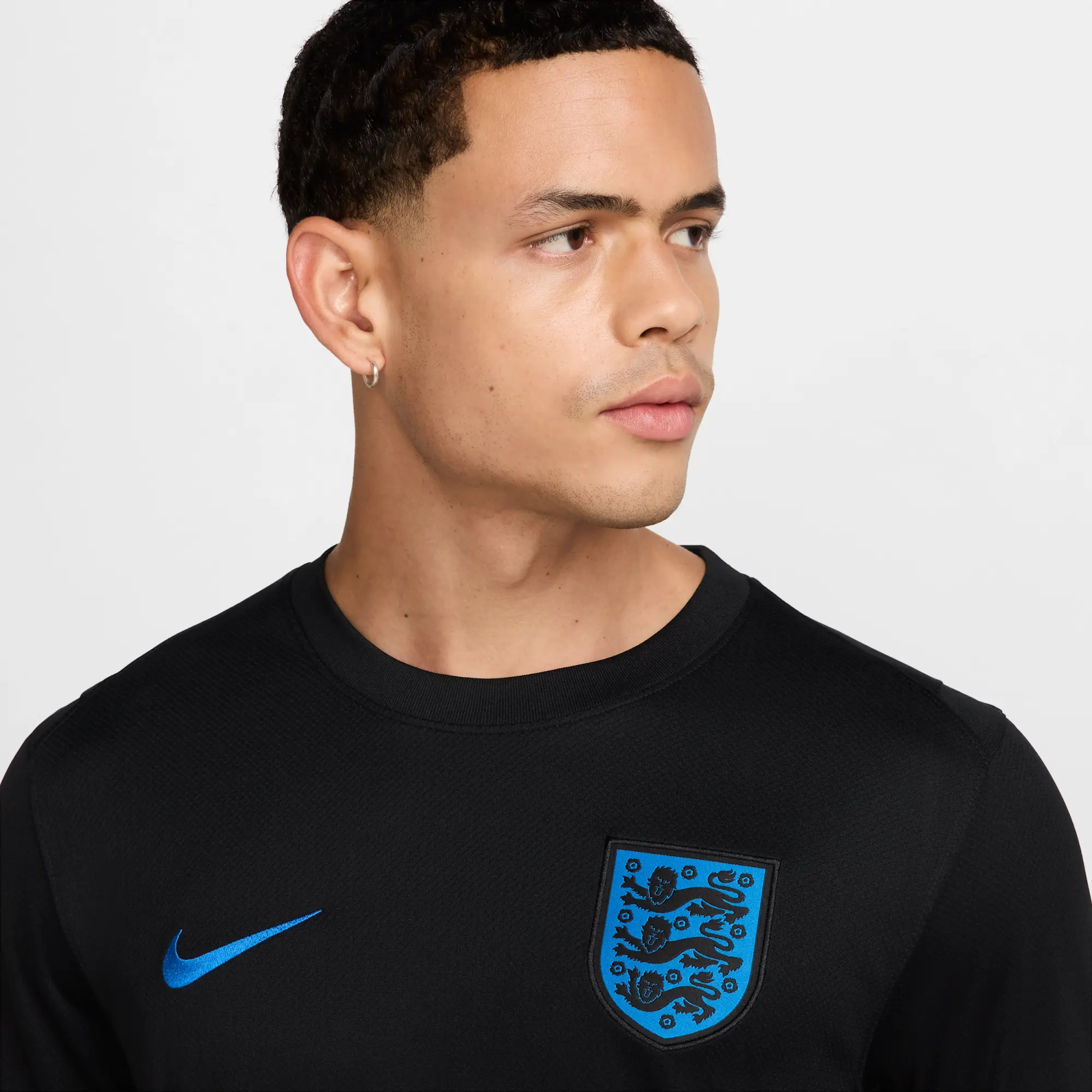England 2025 Stadium Away (Women's Team) Men's Nike Dri-FIT Football Replica Shirt - Black - Polyester