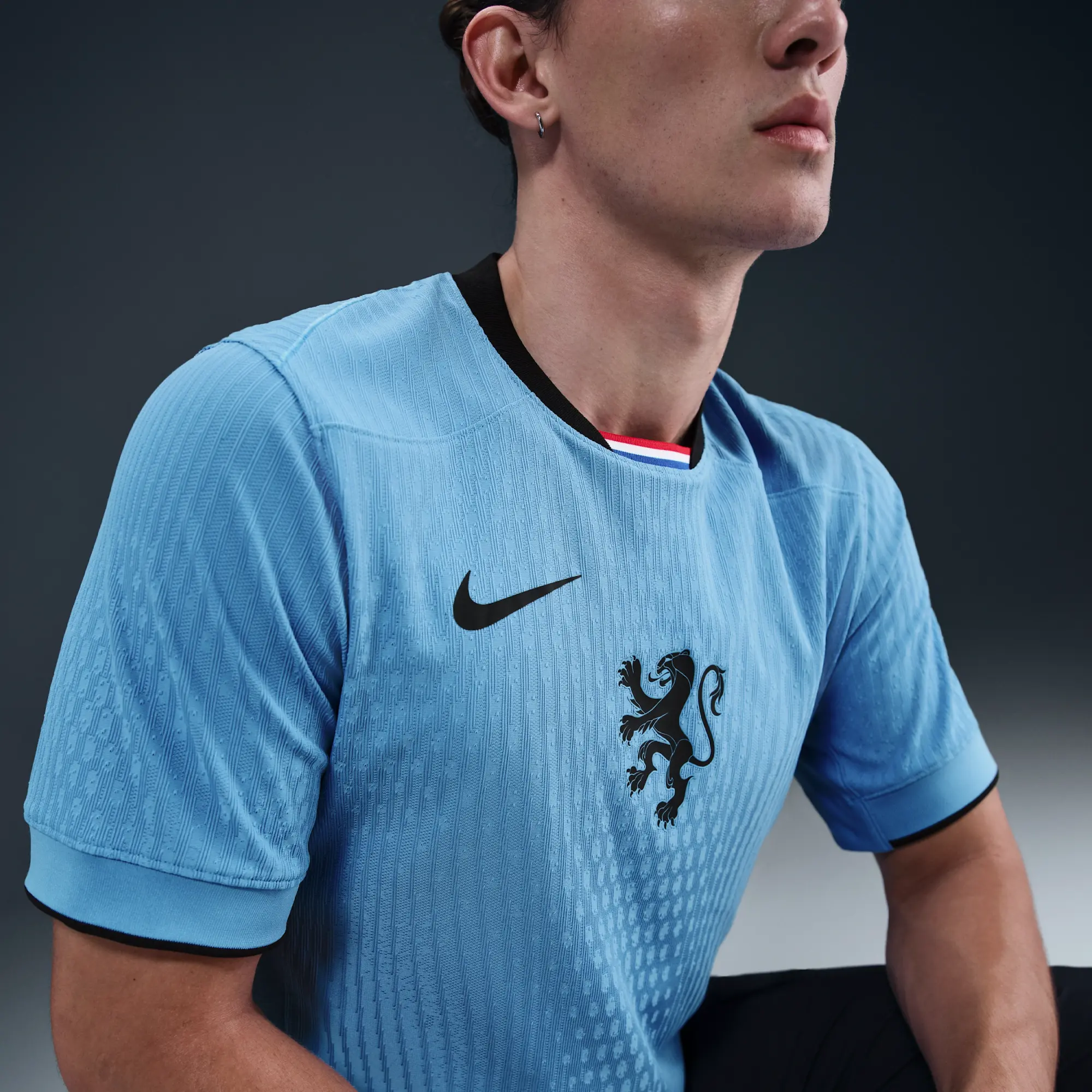Netherlands 2025 Match Away (Women's Team) Men's Nike Dri-FIT ADV Football Authentic Shirt - Blue - Polyester