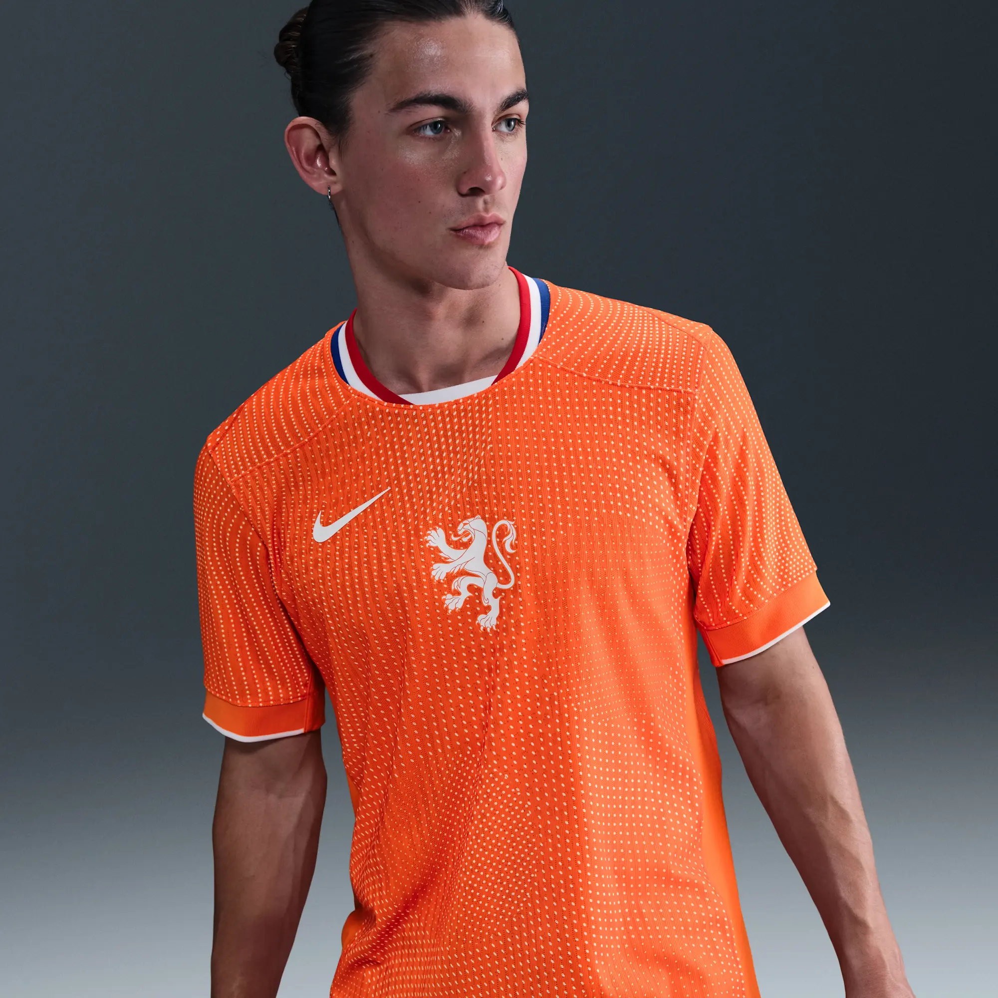 Netherlands 2025 Match Home (Women's Team) Men's Nike Dri-FIT ADV Soccer Authentic Jersey - Orange - Polyester