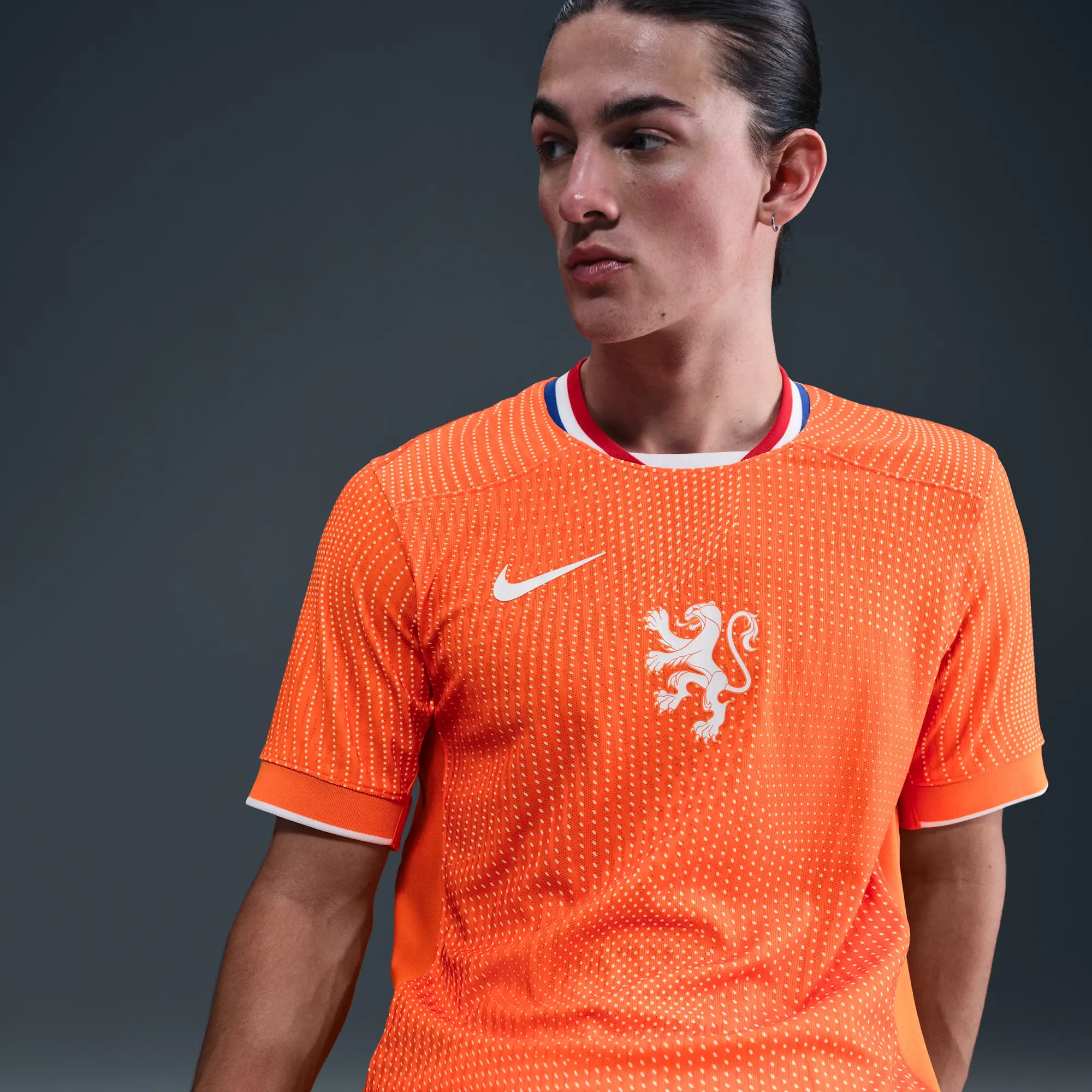 Netherlands 2025 Match Home (Women's Team) Men's Nike Dri-FIT ADV Soccer Authentic Jersey - Orange - Polyester