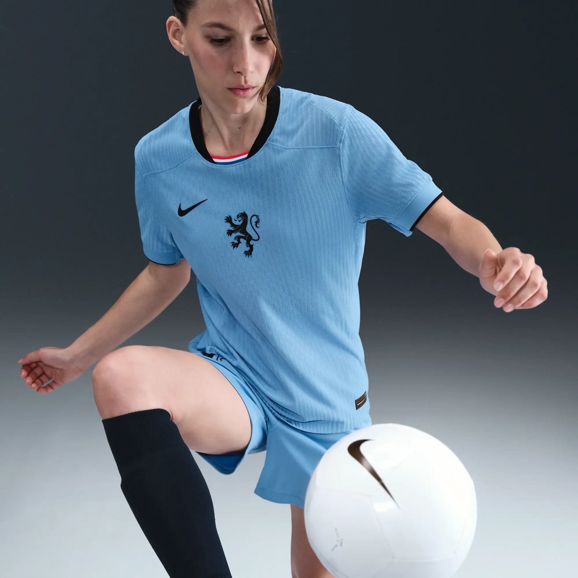 Netherlands 2025 Match Away (Women's Team) Women's Nike Dri-FIT ADV Football Authentic Shirt - Blue - Polyester